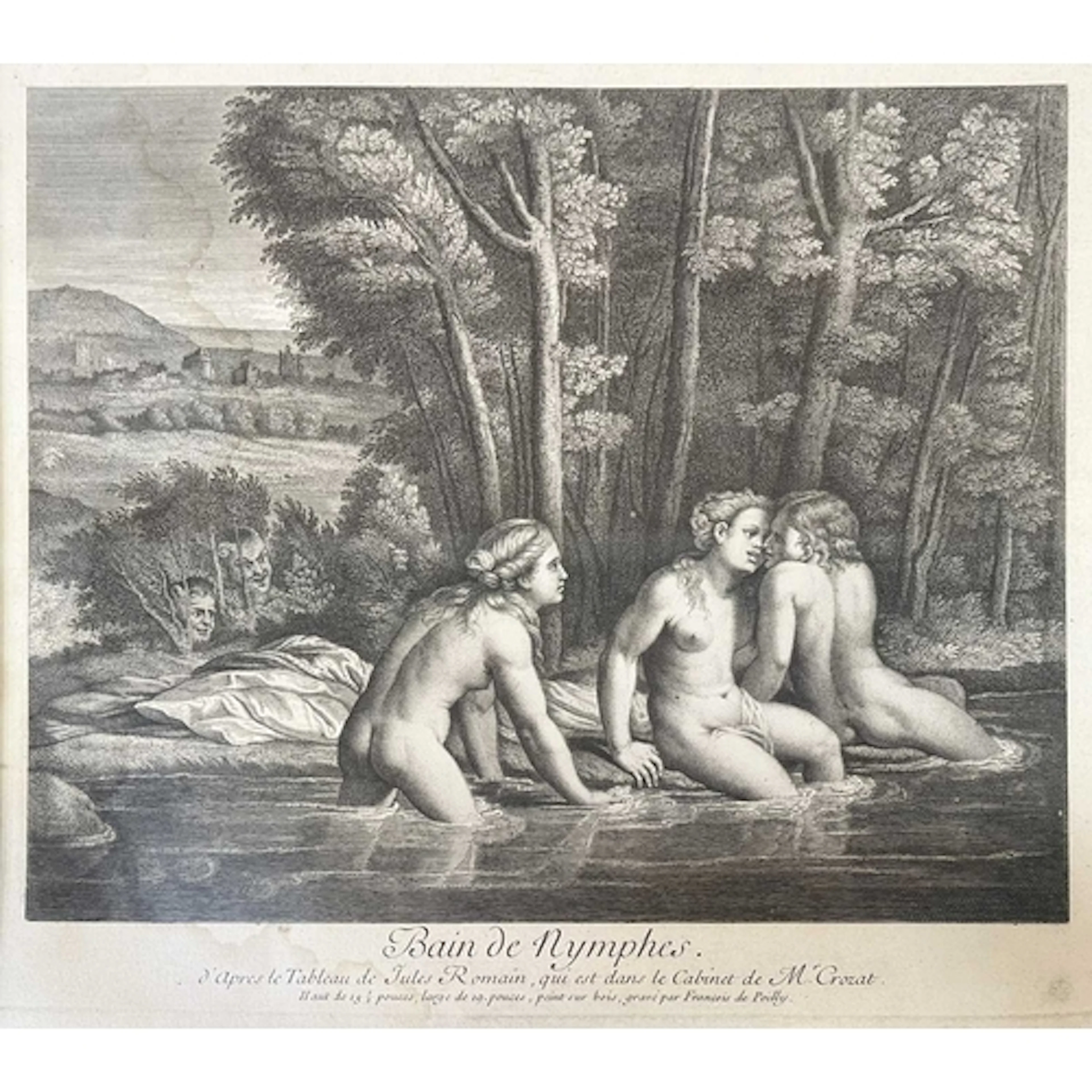 After Tutes Romain - Bath Of Nymphs - a 19th century woodcut...
