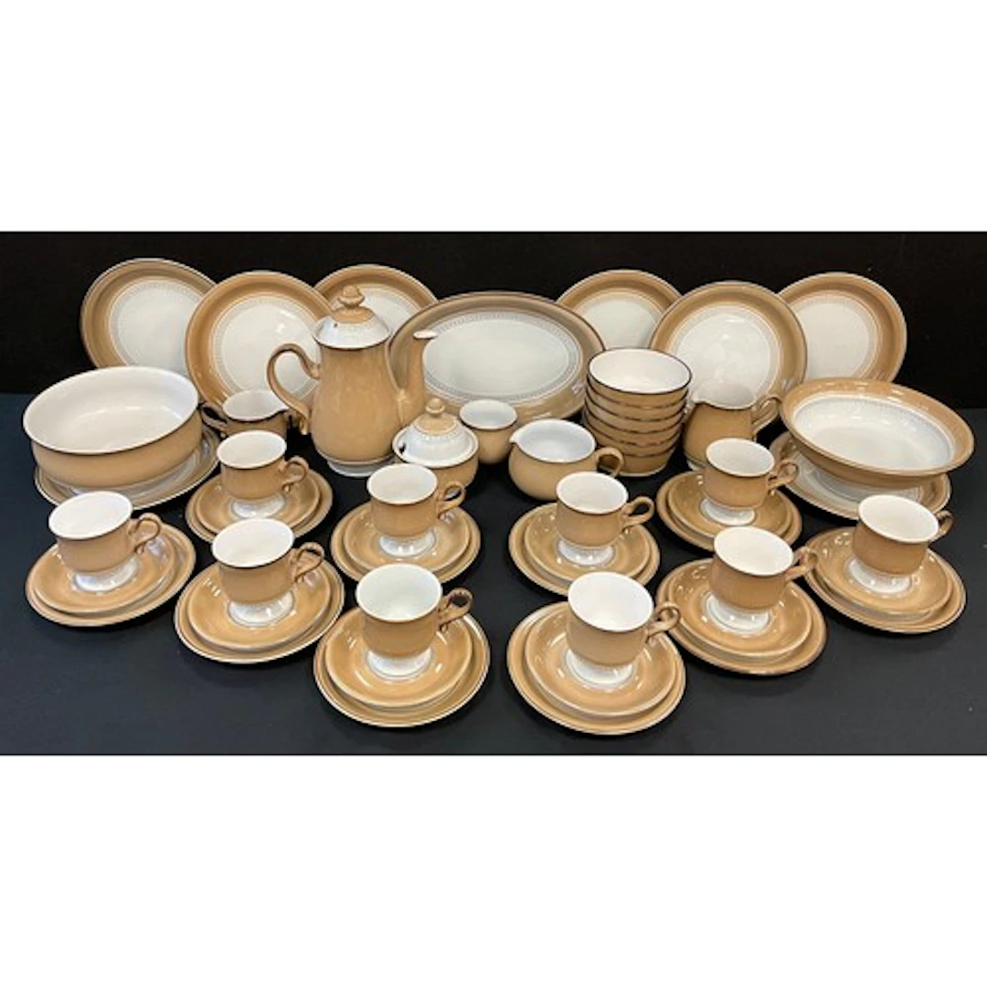 A Denby Seville pattern tea and dinner service, of mottled b...
