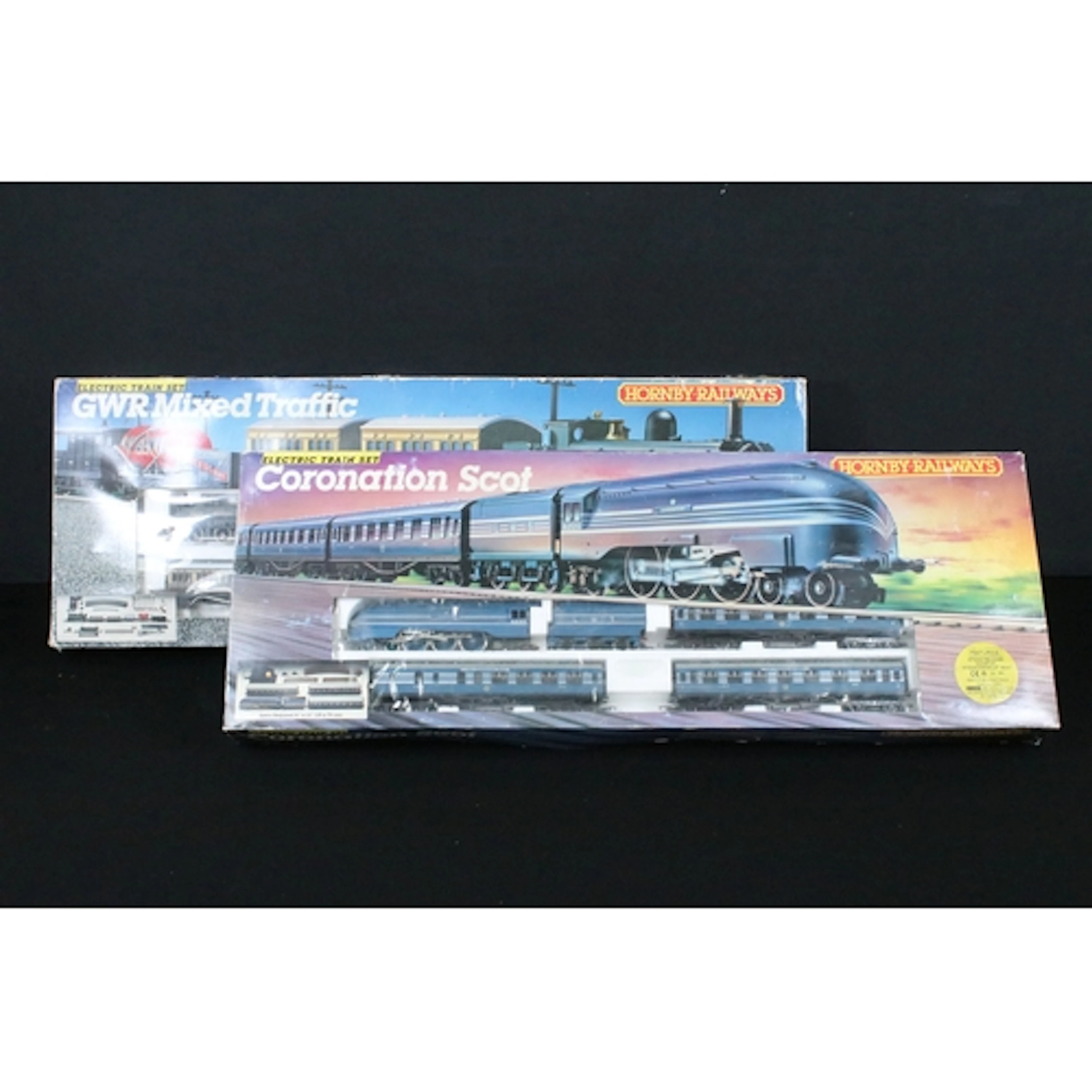 Two boxed Hornby OO gauge train sets to include R865 GWR Mix...