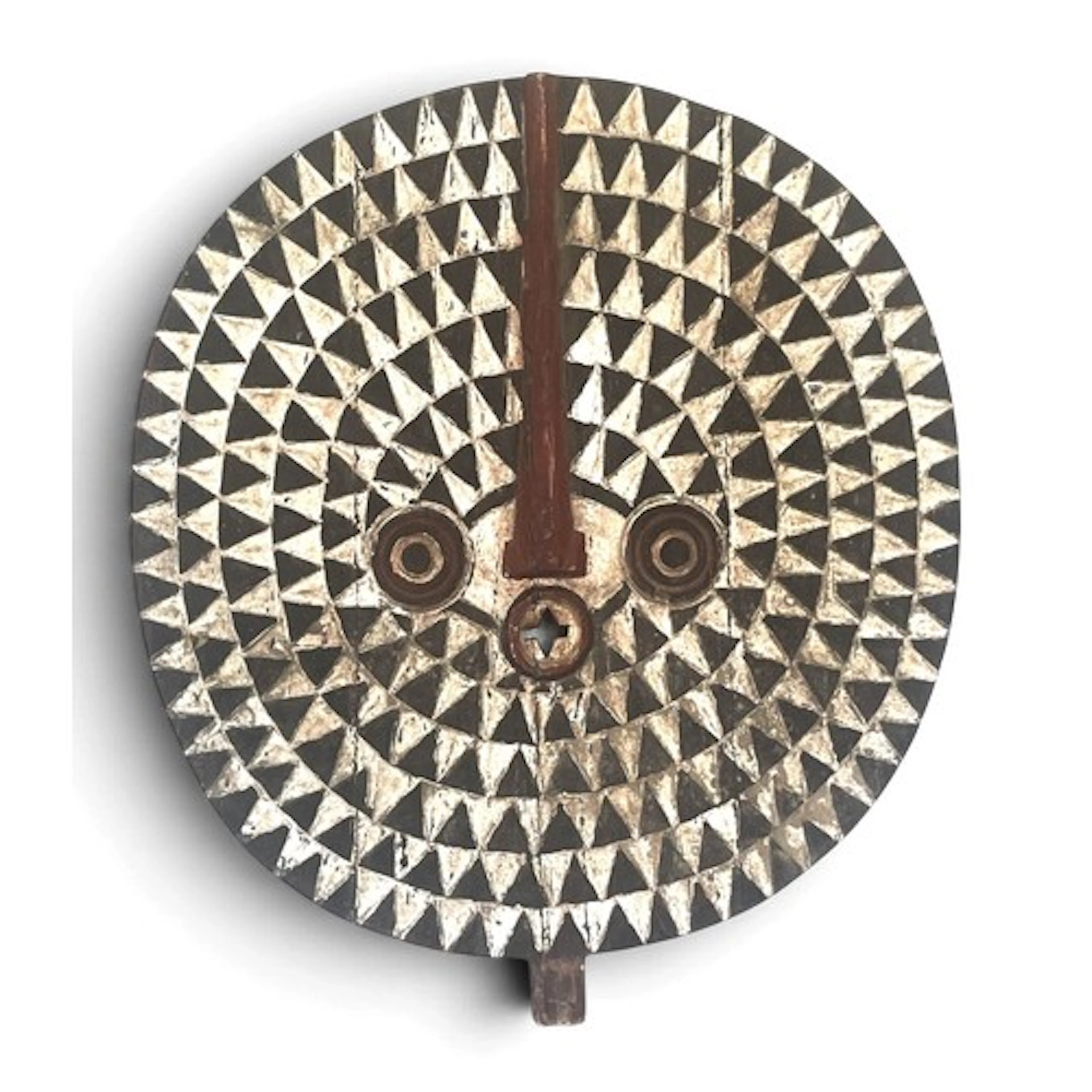 African Bobo or Bwa Sun Mask, from Burkina Faso, carved wood...