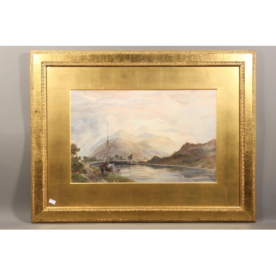 CAPTAIN F W CHARLES? After Rain Caledonian Canal, watercolou...