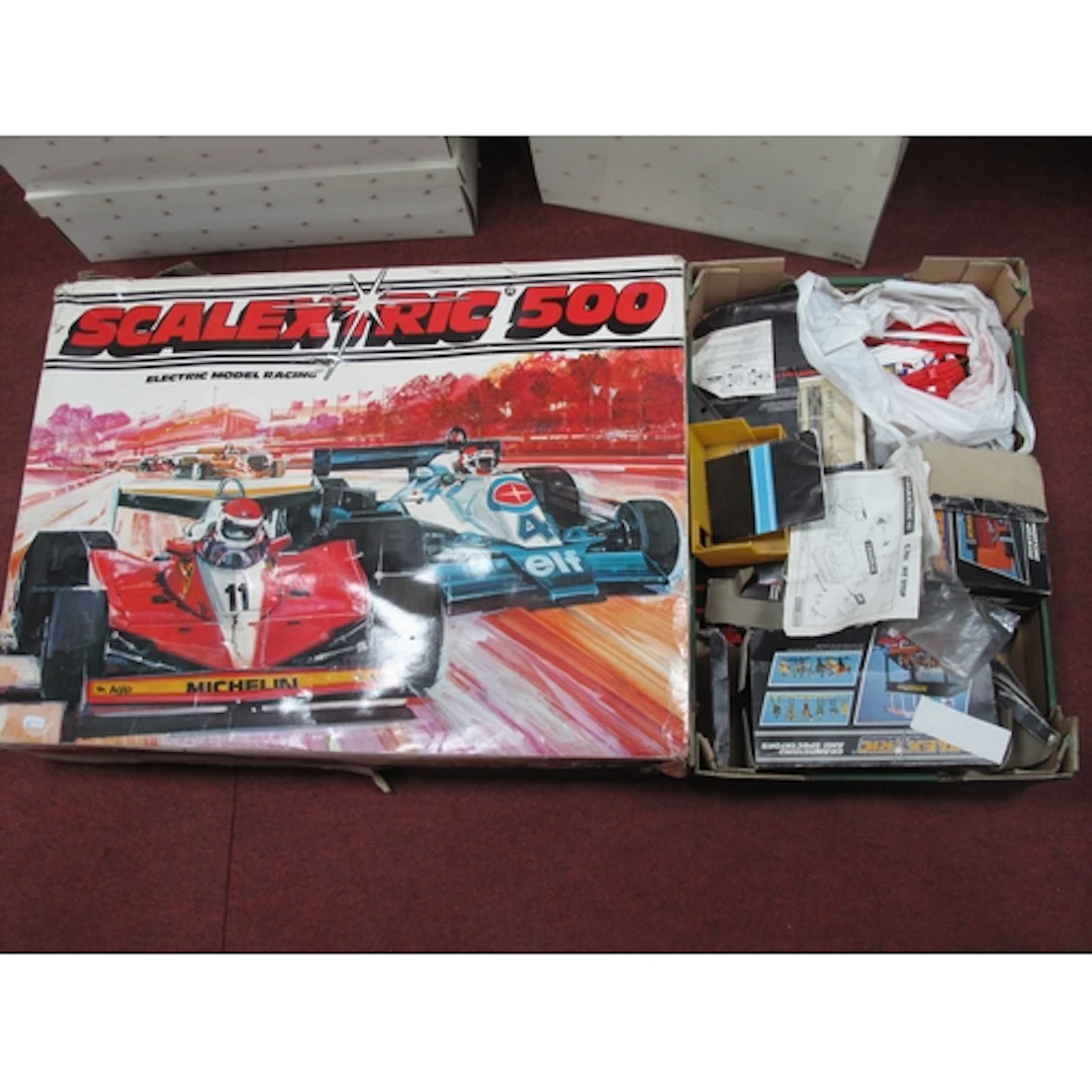 A 1970's / 1980's Scalextric 500 Formula One set, plus addit...
