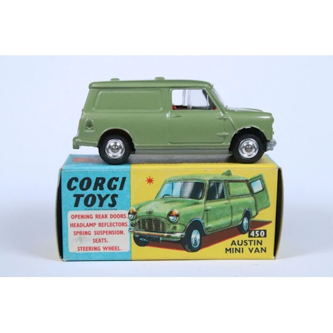 Boxed Corgi 450 Austin Mini Van diecast model in green with ...