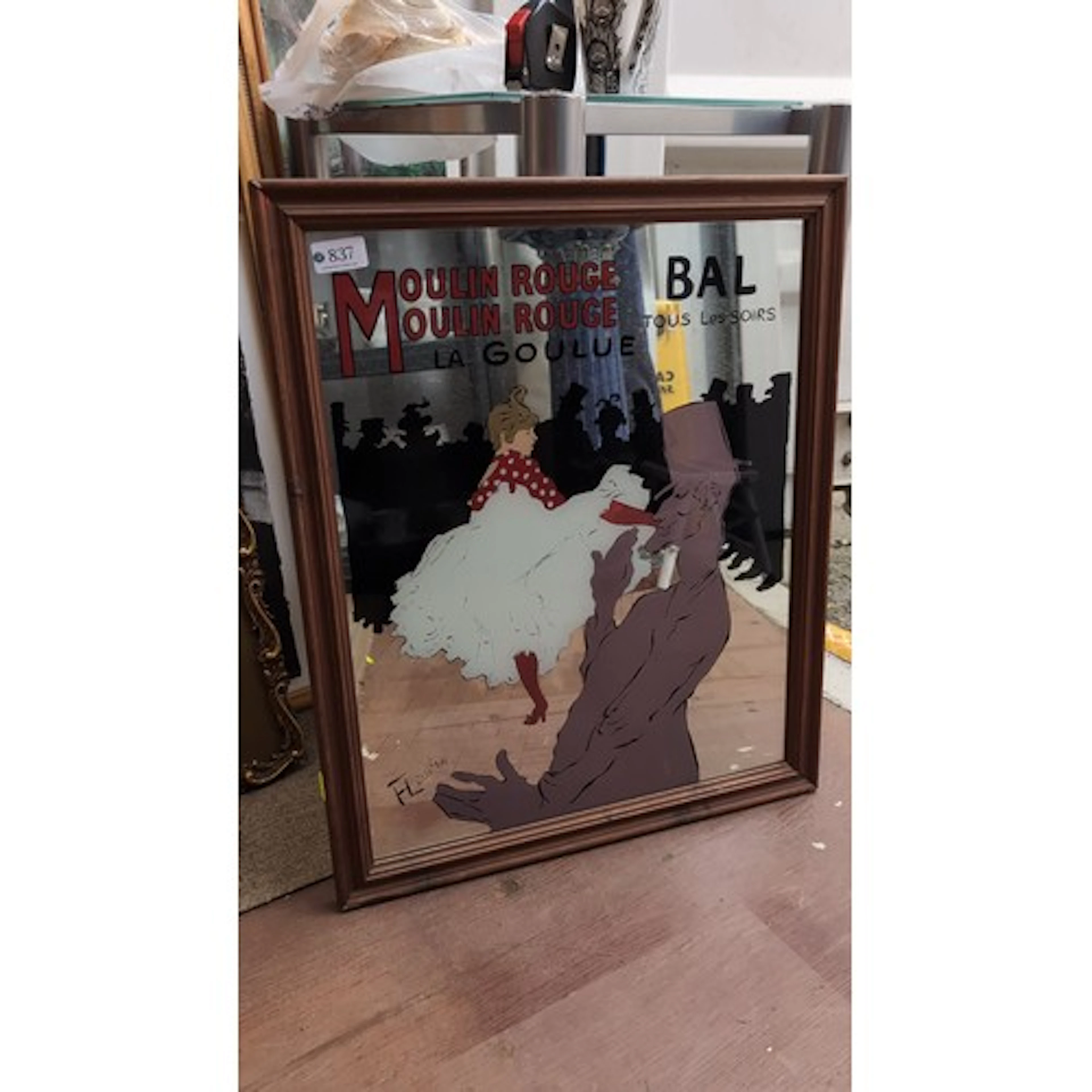 After Henri de Toulouse-Lautrec—colour poster print on mirro...
