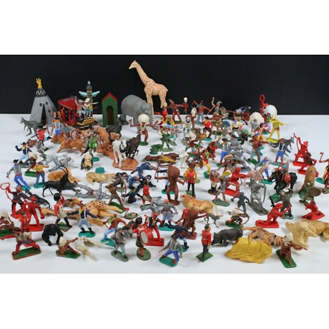 Collection of plastic figures to include Timpo Toys and Brit...