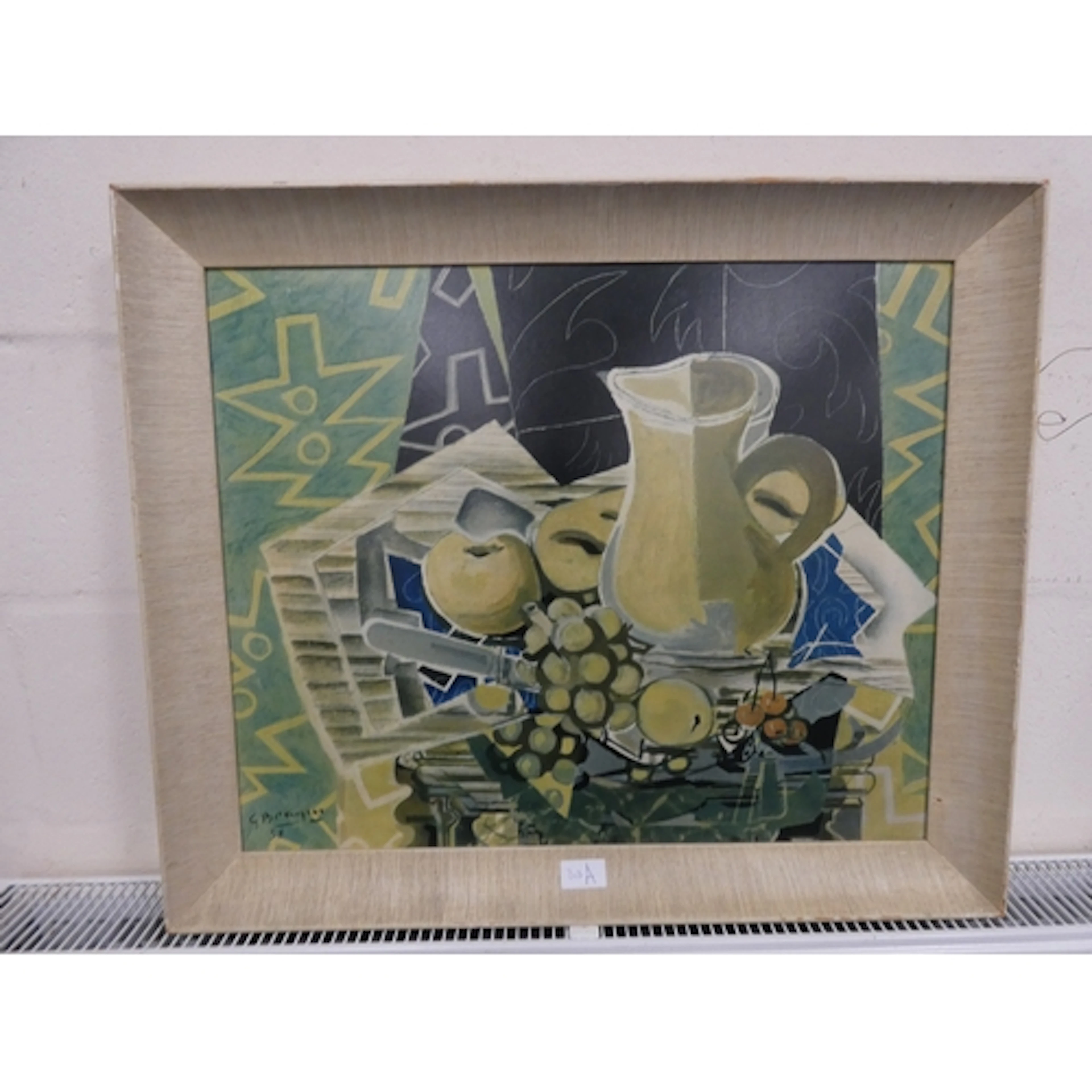 AFTER GEORGE BRAQUE. Cubist Still Life with Bread and Jug. P...