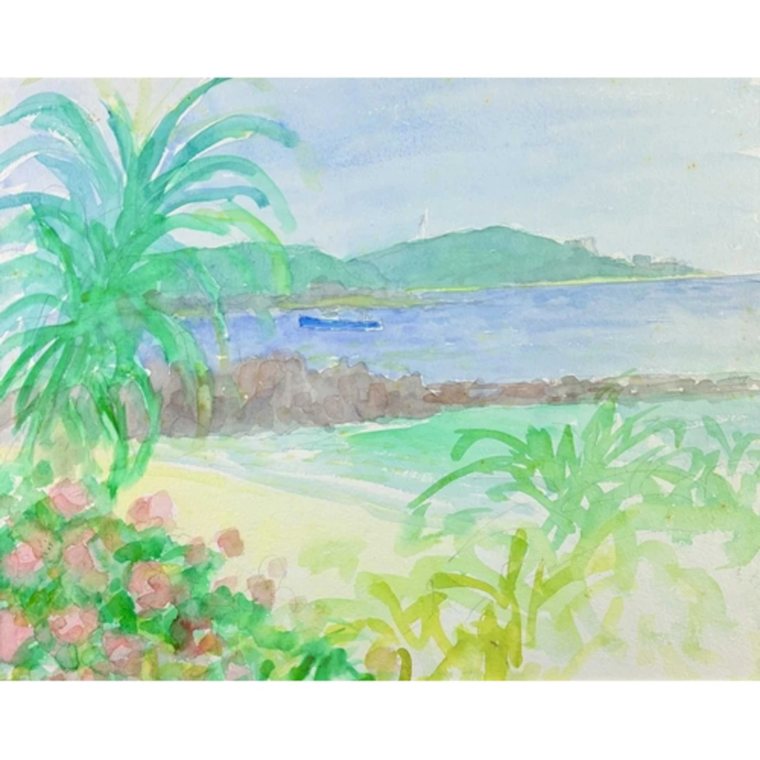 § John MILLER (1931-2002) Tresco, Scilly Isles Watercolour,...