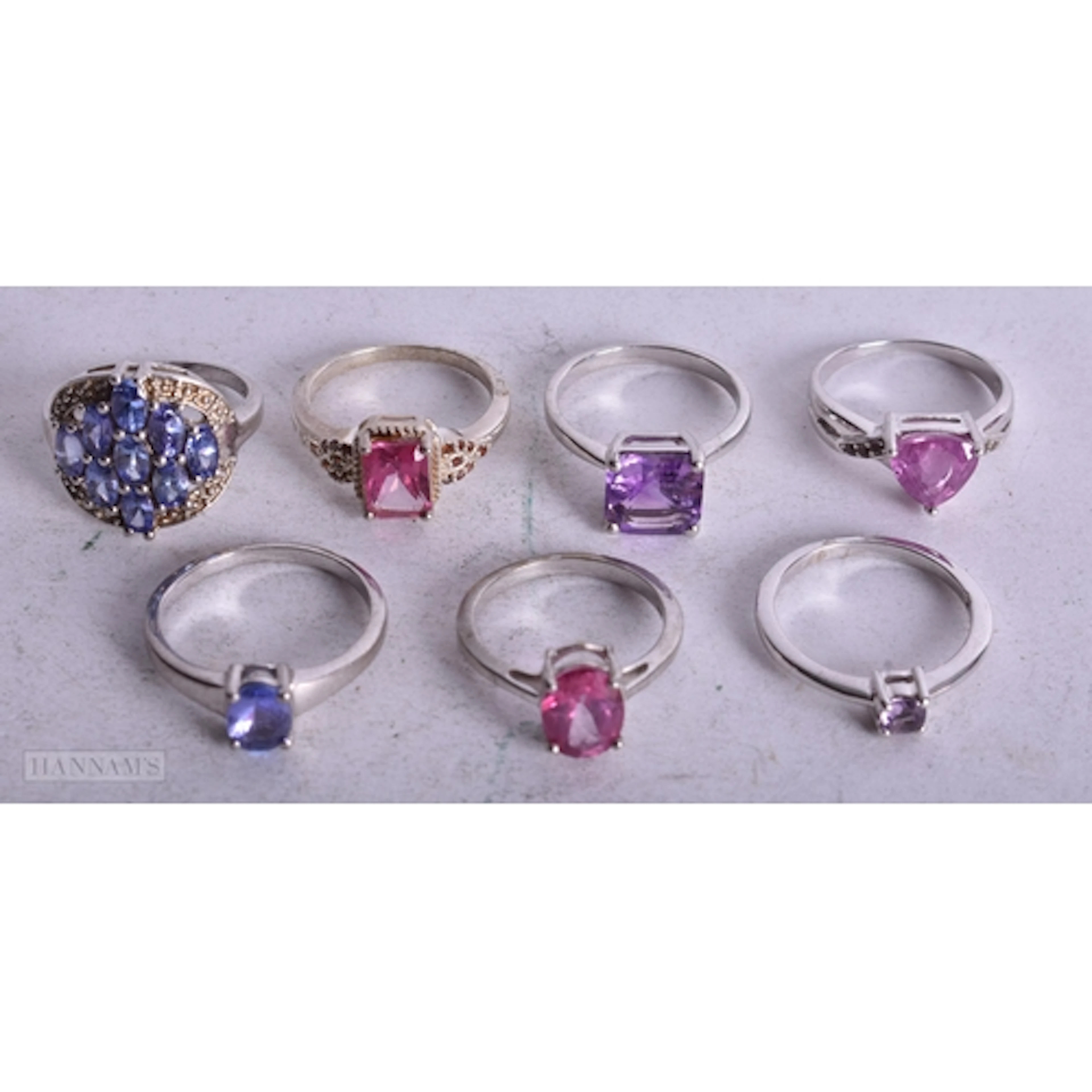 Collection of Sterling Silver TGGC & Gemporia Rings inc. Enh...