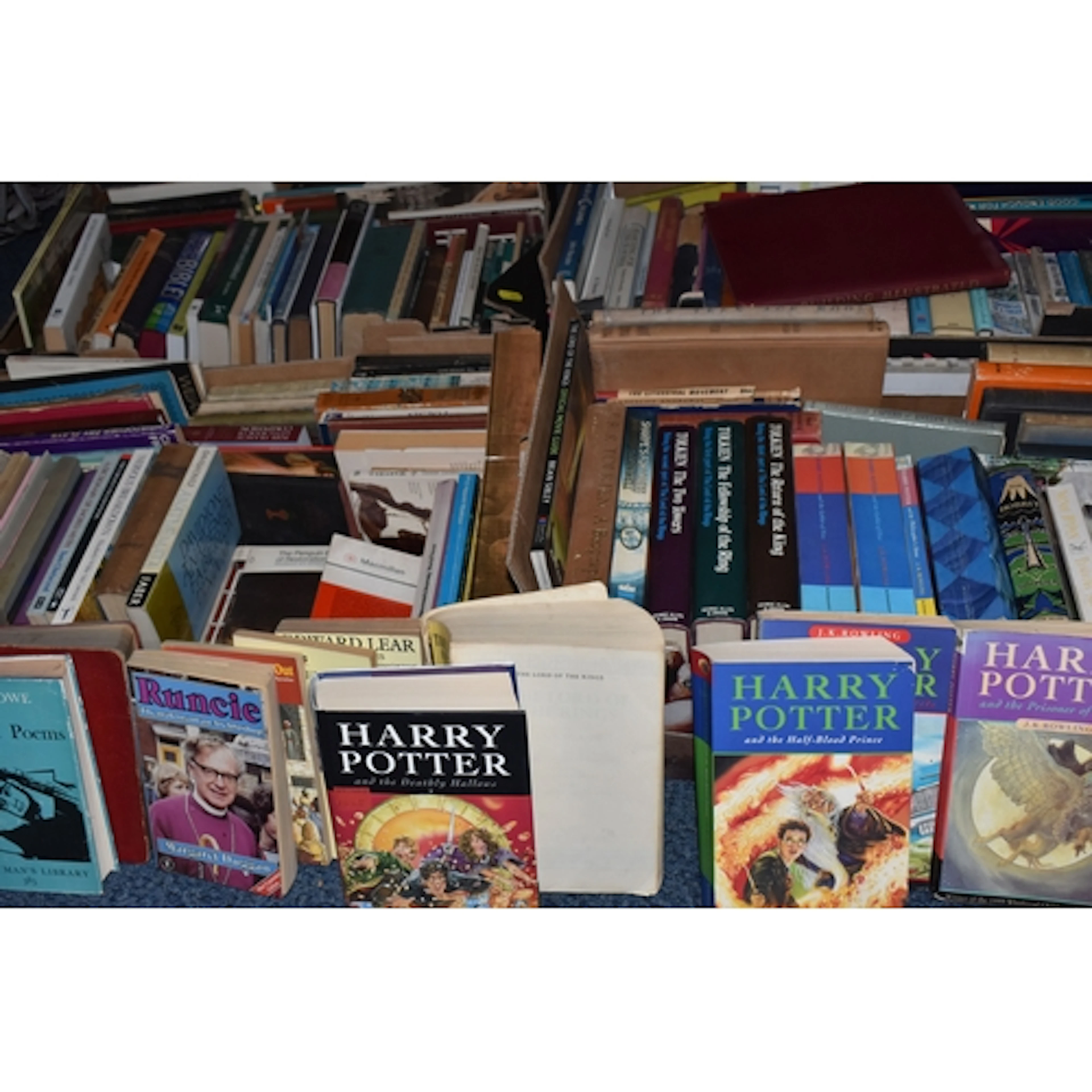 FIVE BOXES OF BOTH FICTION AND NON-FICTION BOOKS to include ...