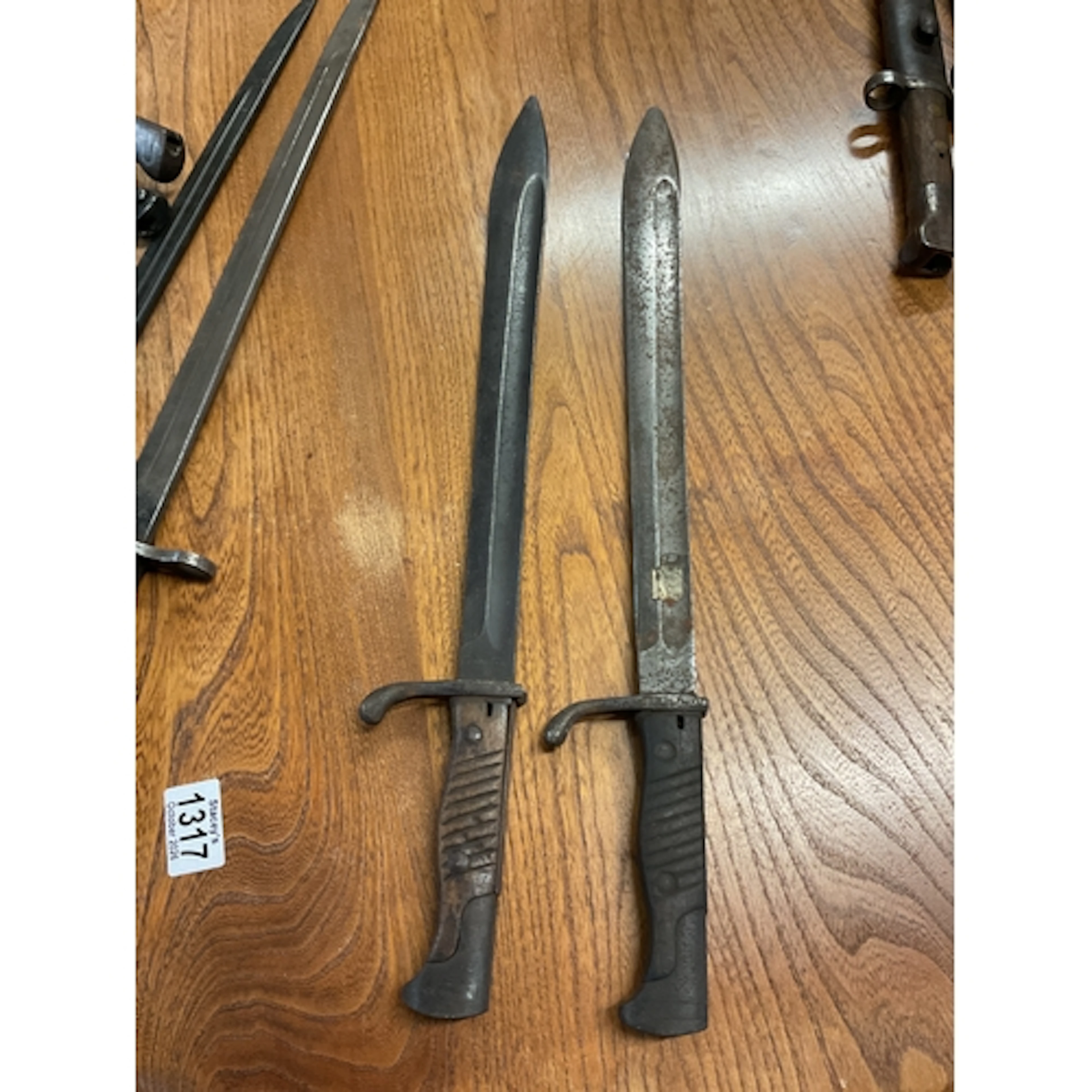 Two WWI German spatulare blade bayonets, Ernst Busch and Obe...