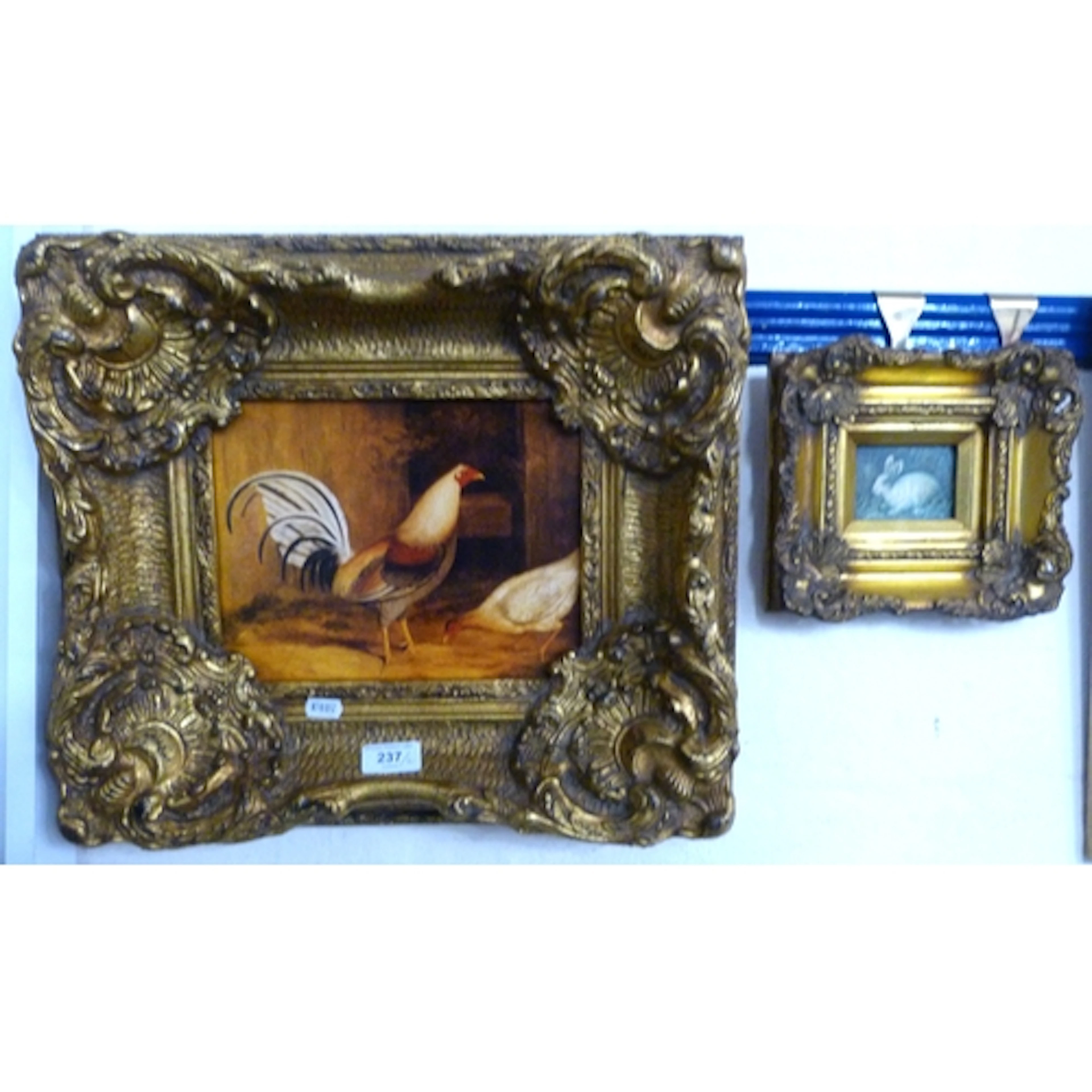 Reproduction picture depicting game birds in Rococo style gi...