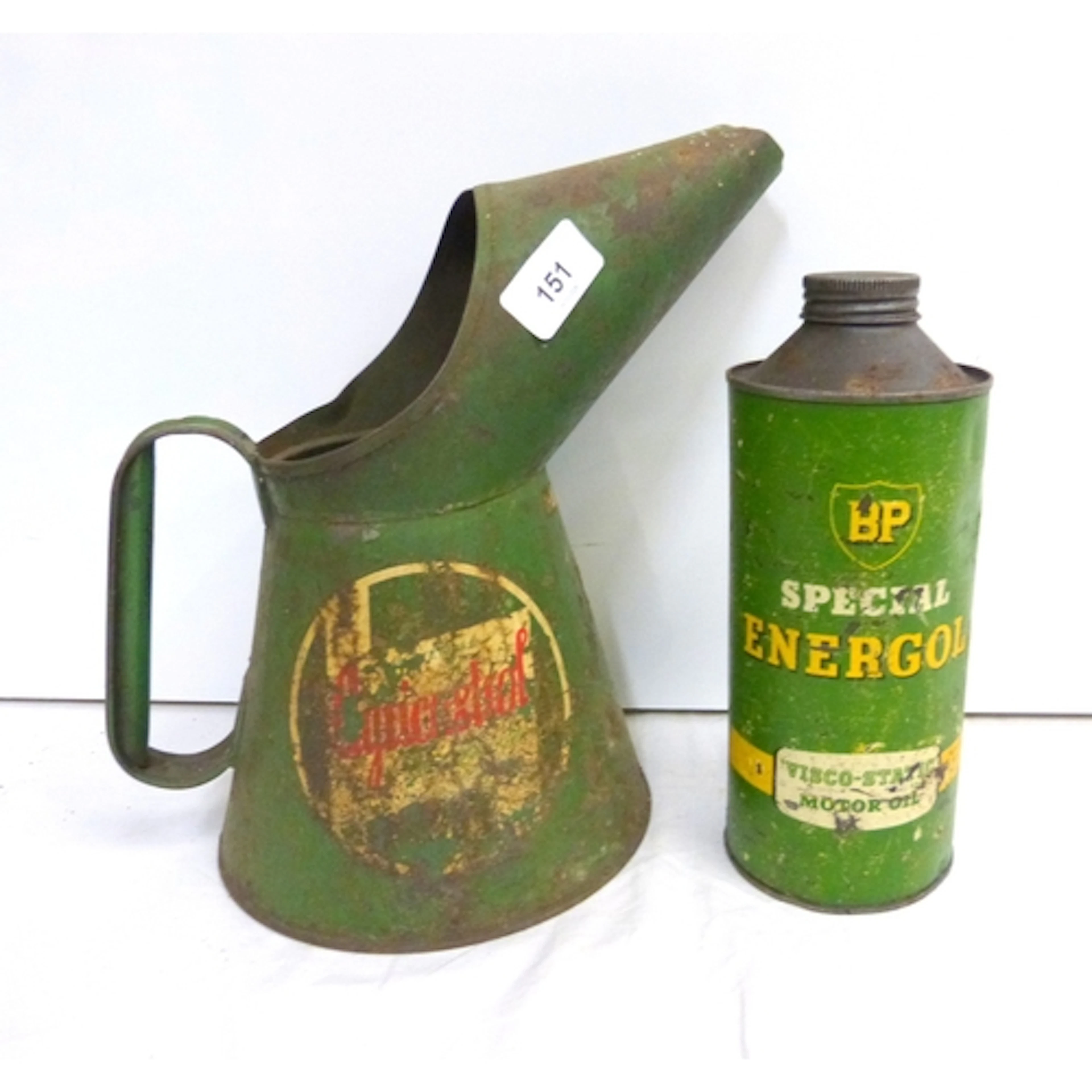 Vintage Agricastrol oil can and BP special oil can.