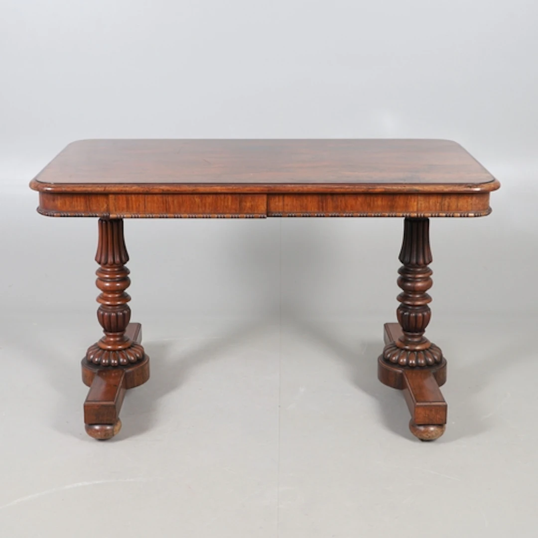 A REGENCY ROSEWOOD LIBRARY TABLE BY GILLOWS OF LANCASTER. th...