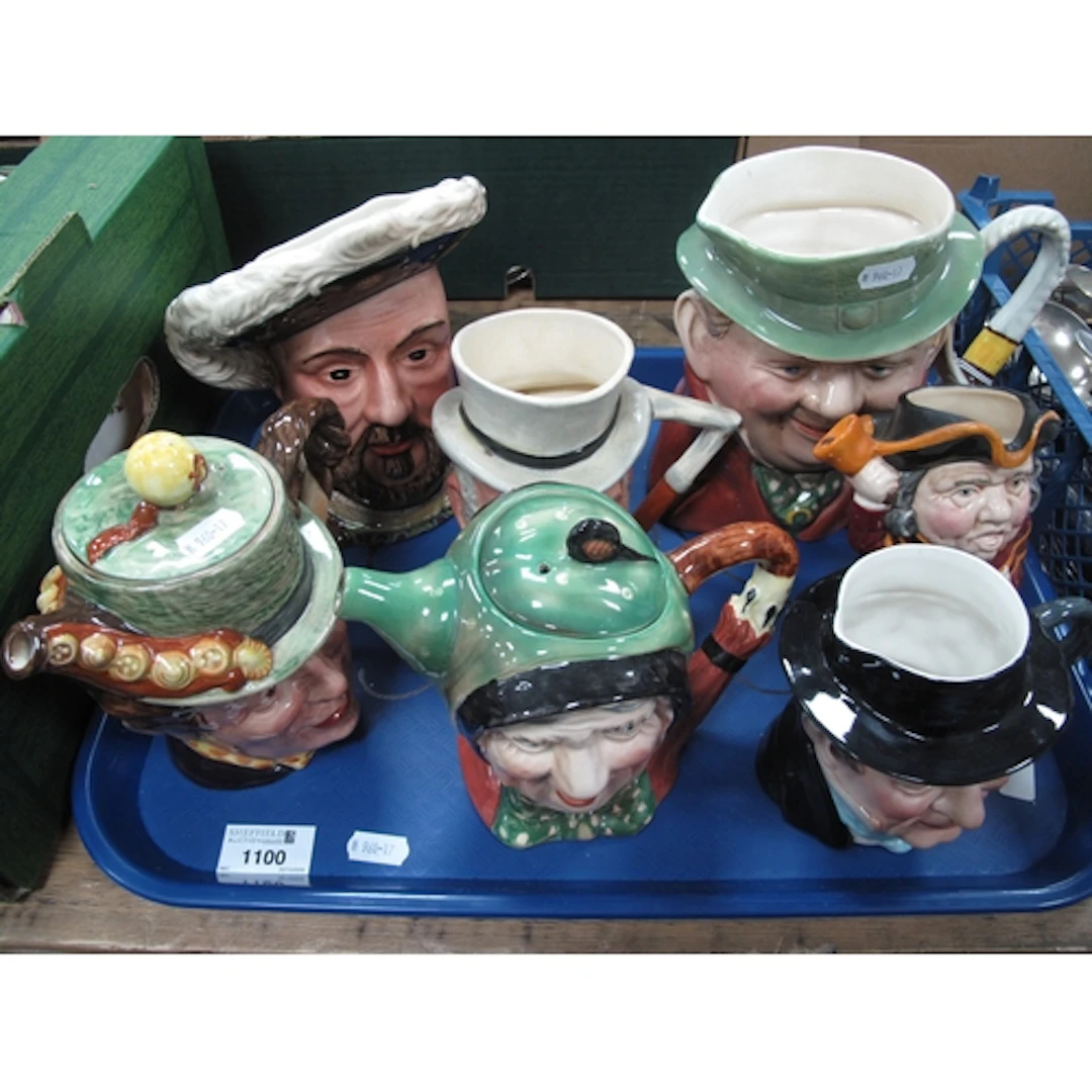 Vintage character and toby jugs, including five Beswick jugs...