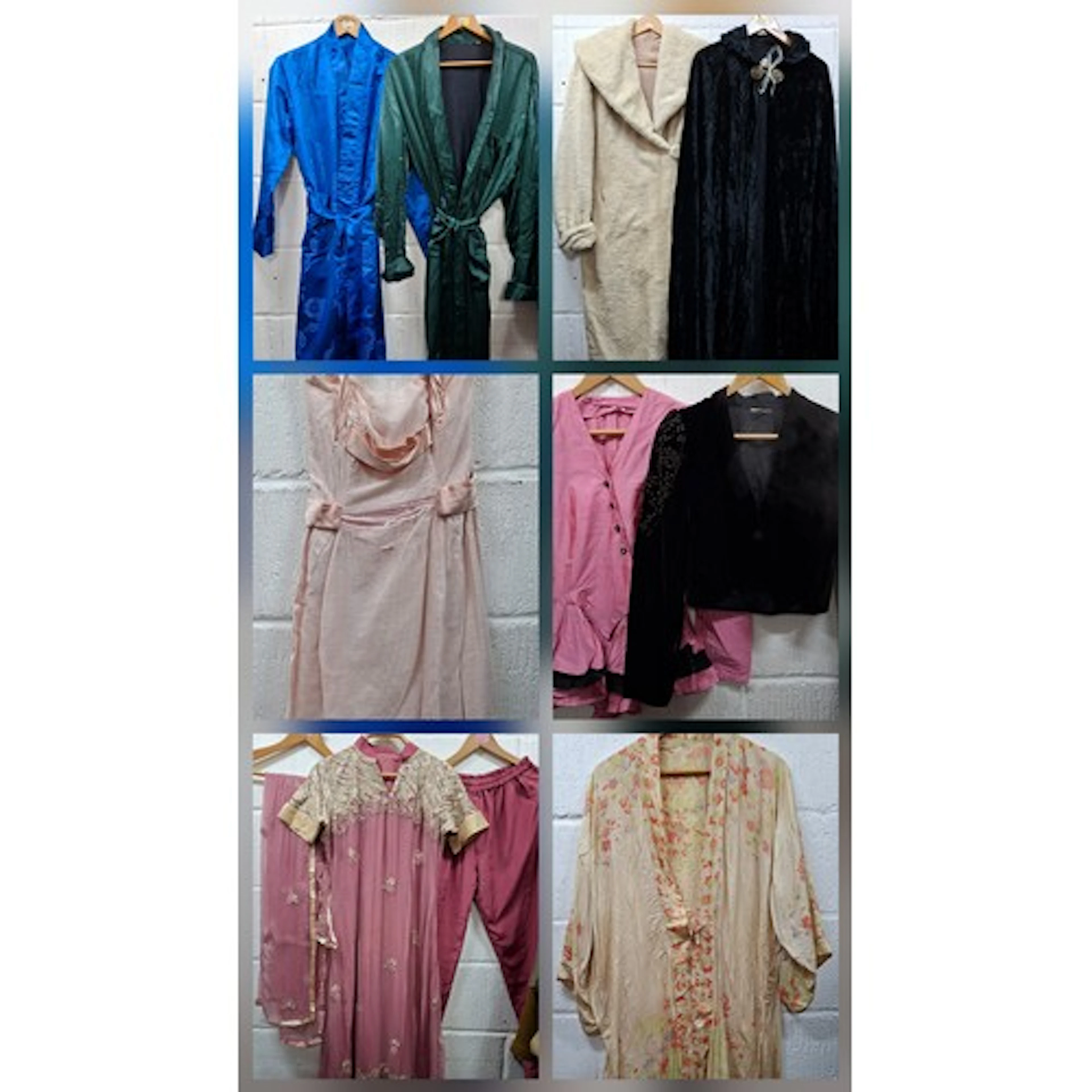 Early 20th Century to 1970's clothing to include dressing go...