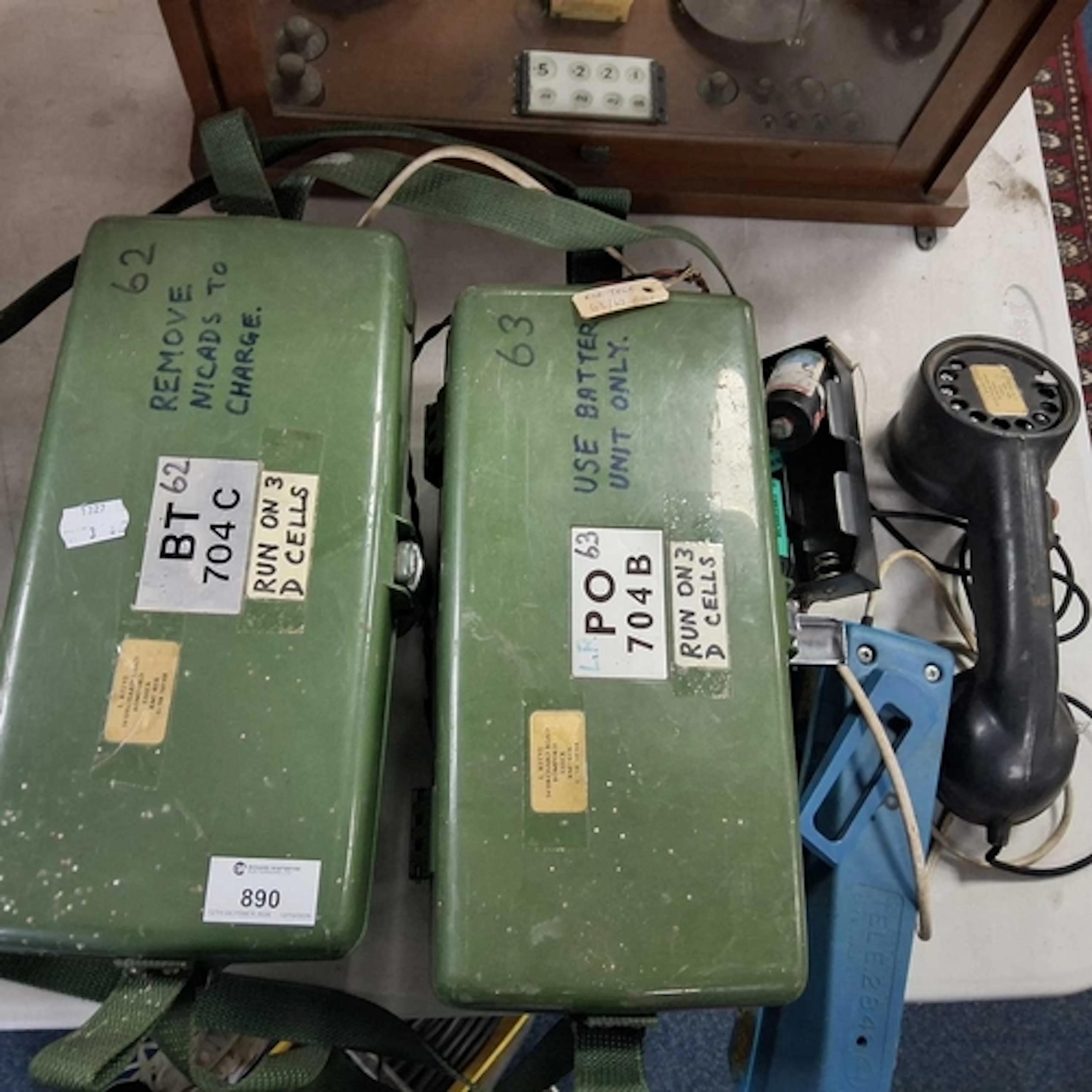 TWO BT/PO ENGINEERS PHONES AND TWO HANDSETS comprising two f...