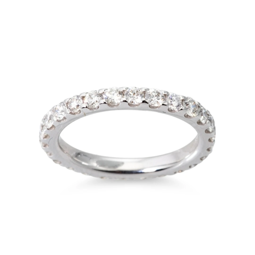 A DIAMOND FULL BANDED ETERNITY RING, the round brilliant cut...