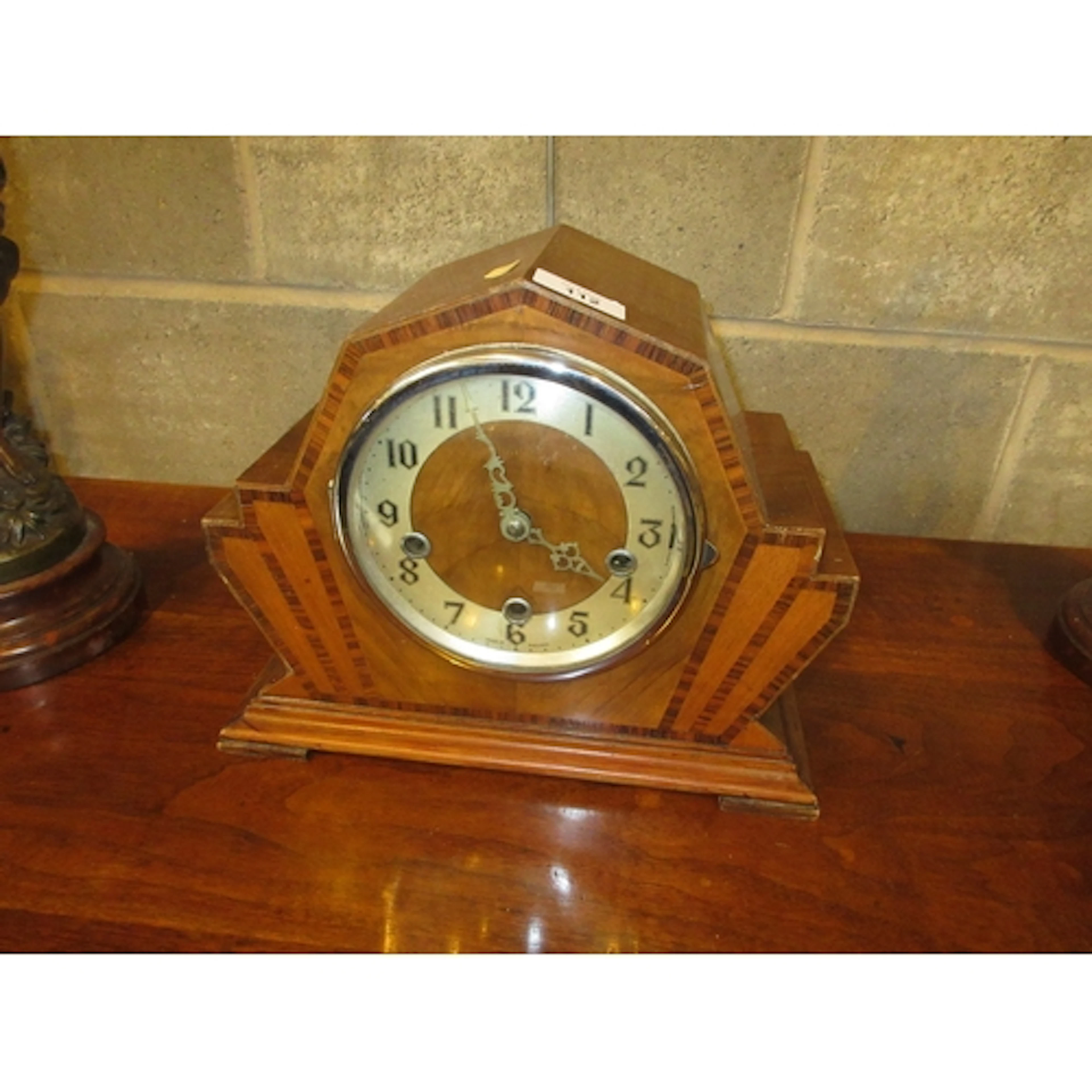 Art Deco Walnut Mantel Clock