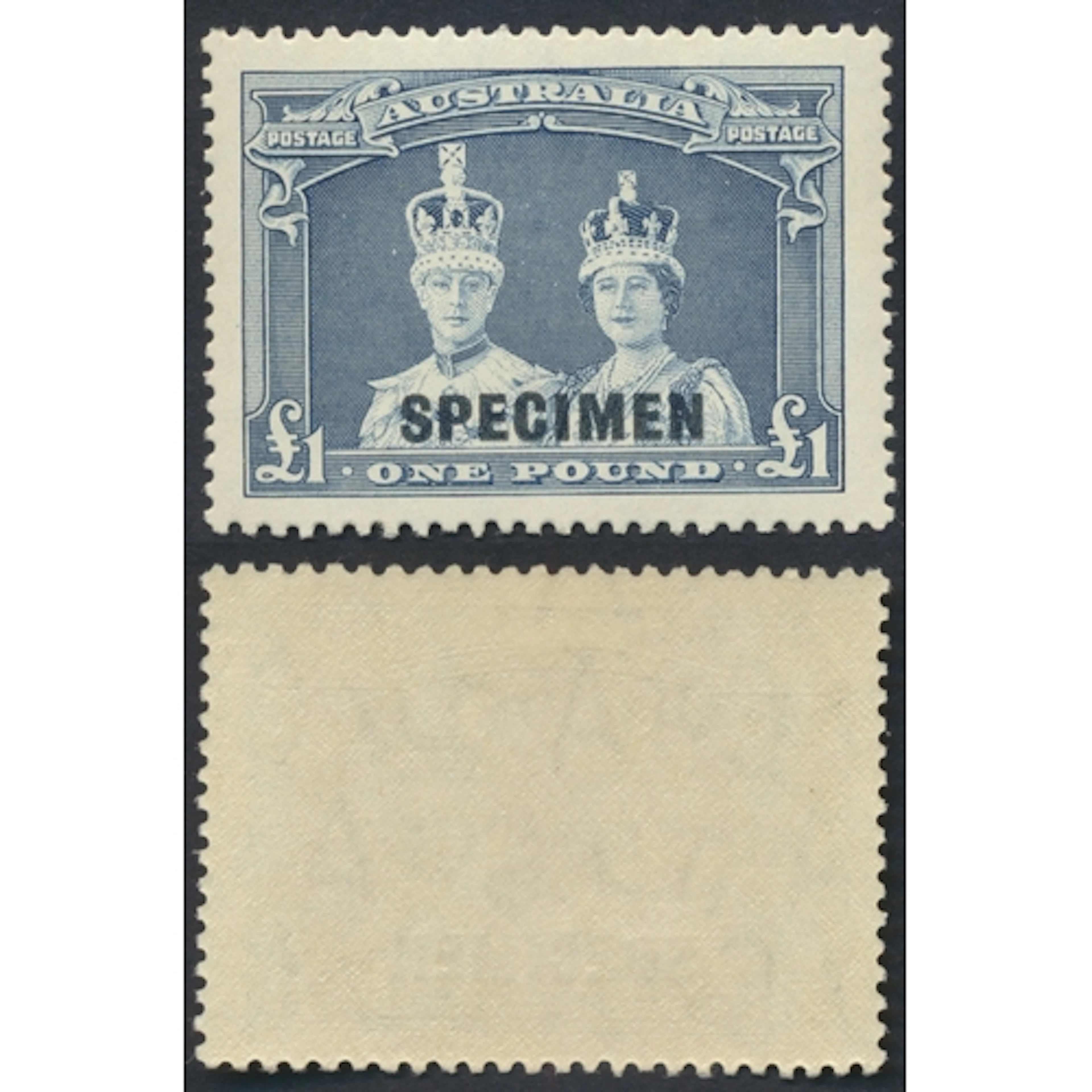 Australia. 1937-49 £1 bluish-slate ovptd Specimen M, lightly...