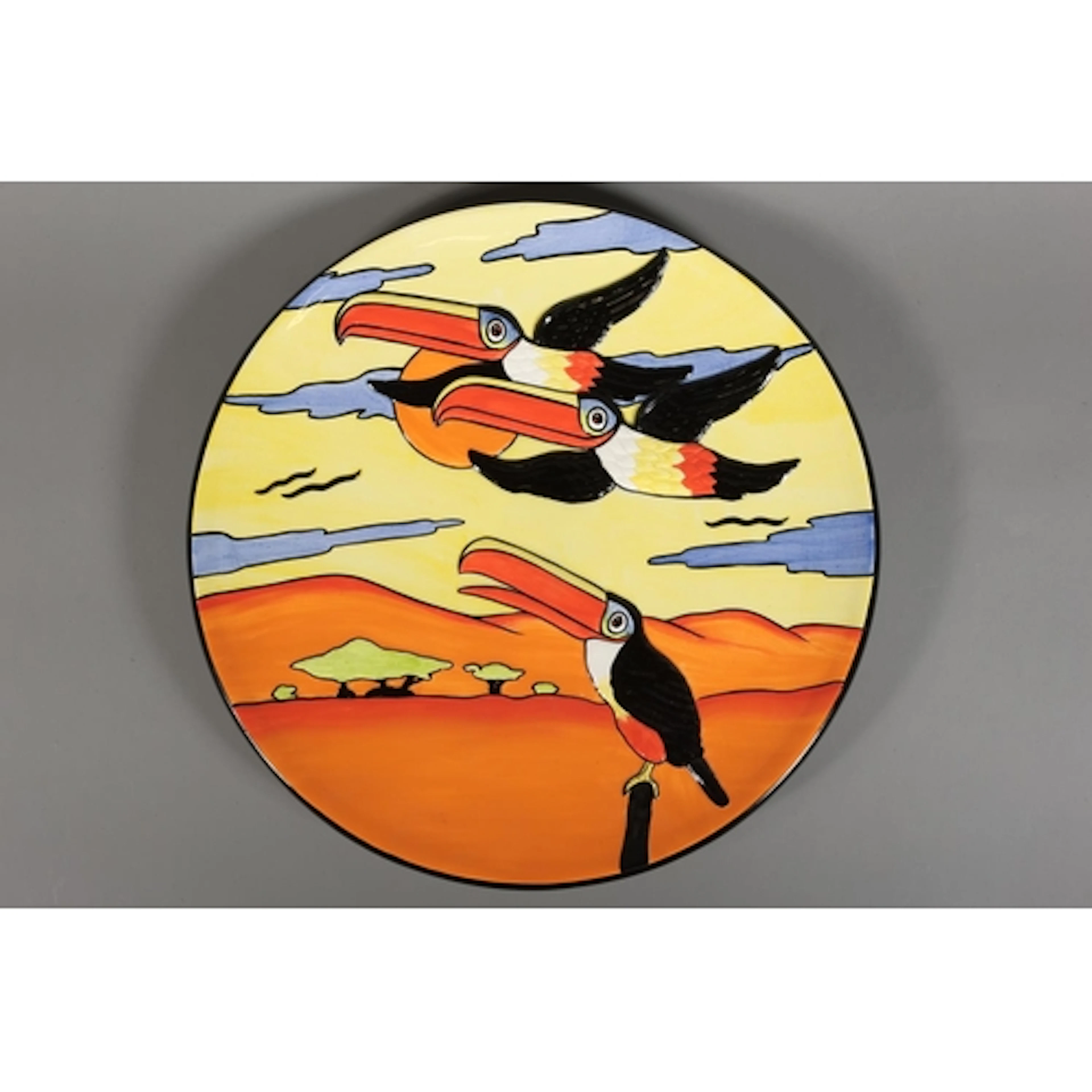 Lorna Bailey Guinness Toucan over an African Sunset prototyp...