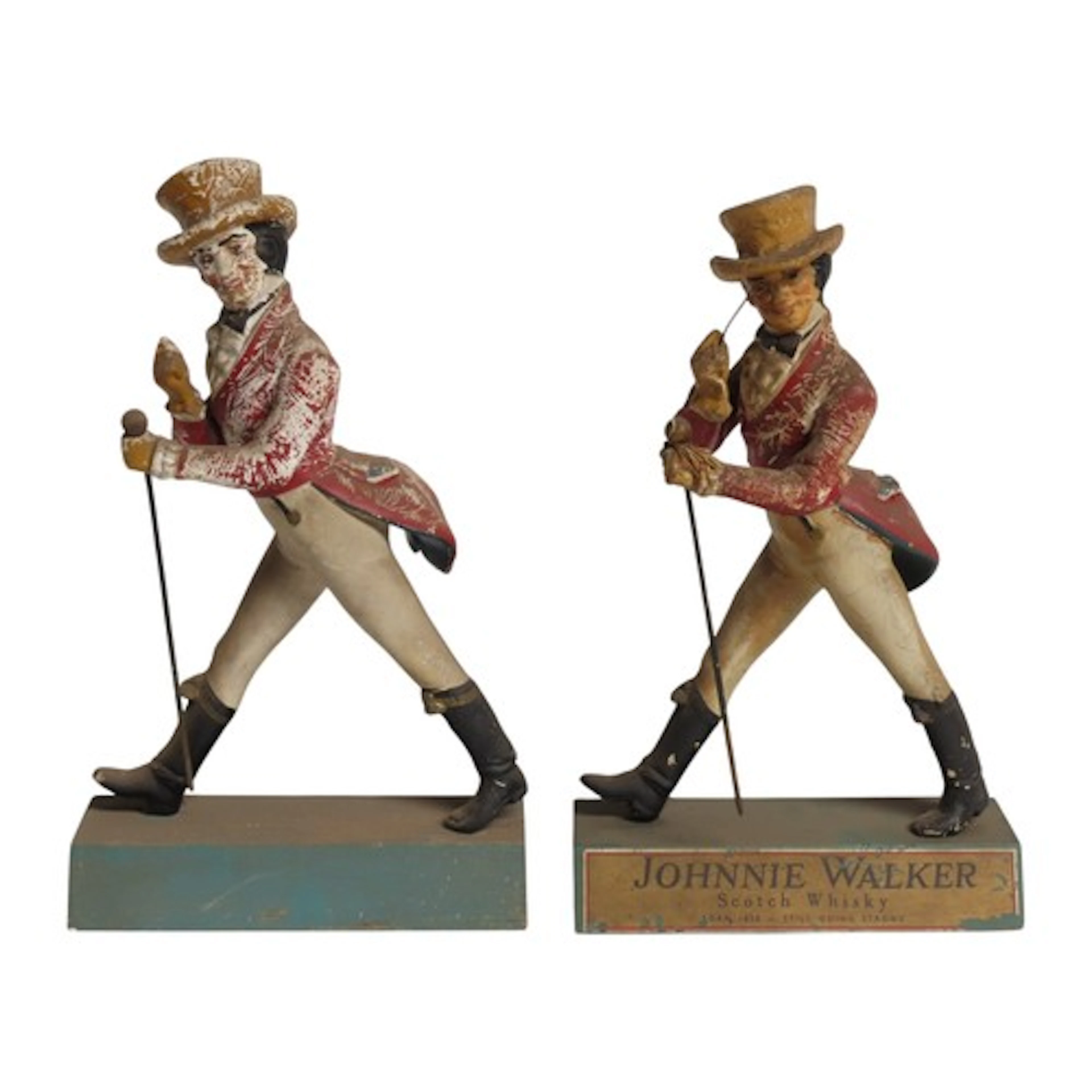 TWO JOHNNIE WALKER 'STRIDING MAN' SCOTCH WHISKY ADVERTISING ...