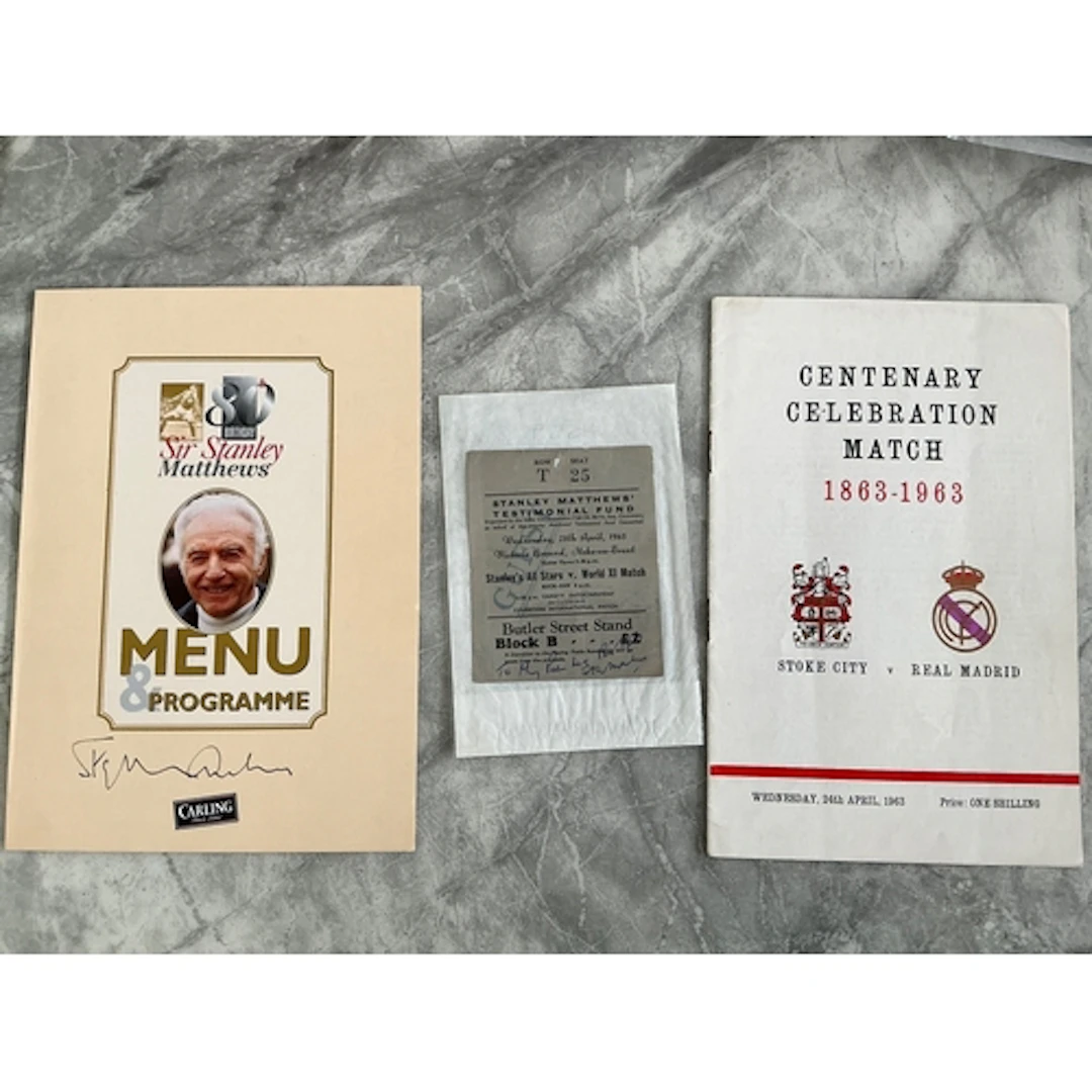 Stanley Matthews Stoke City Football Memorabilia: Programme ...