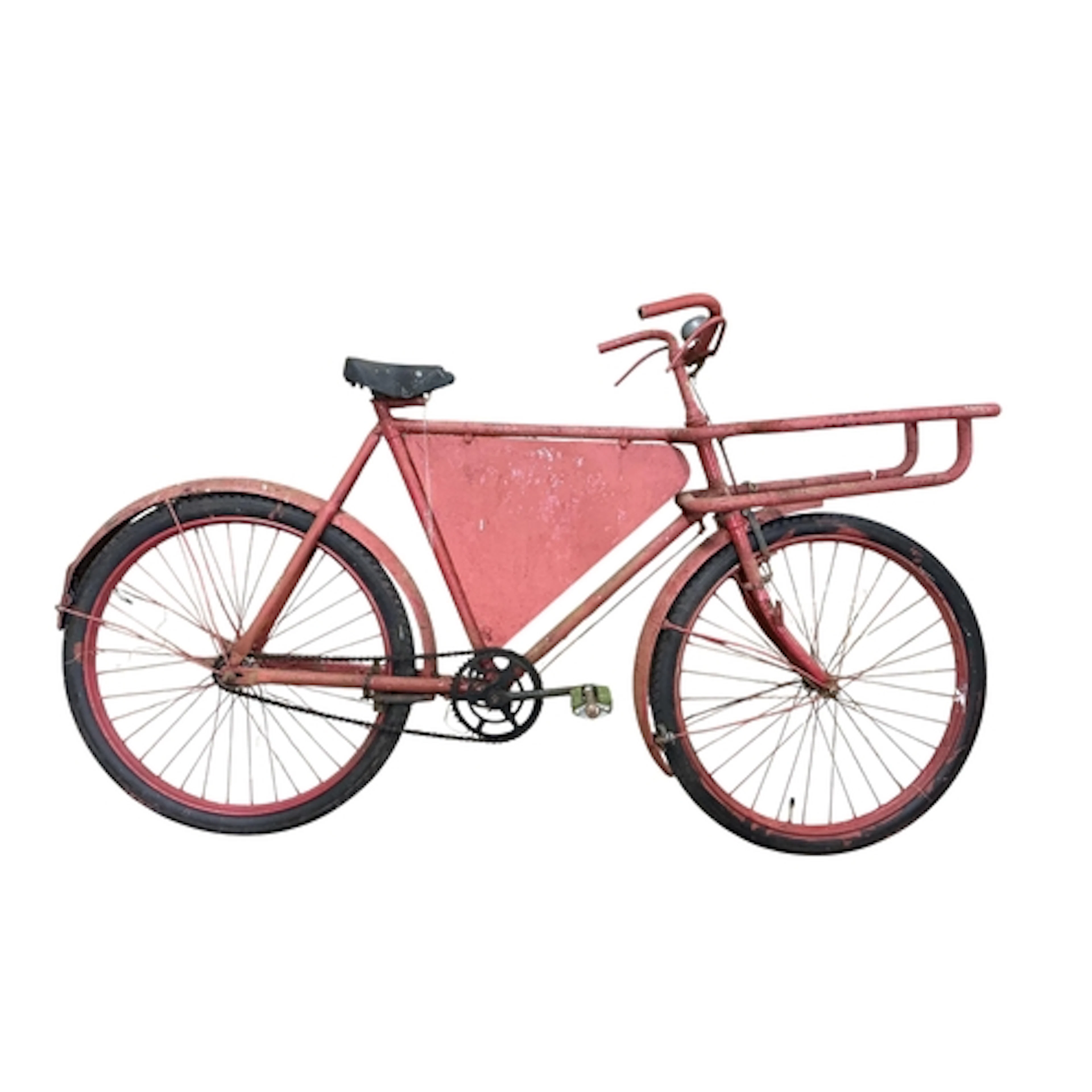 A vintage bicycle for restoration, the frame filled with a b...