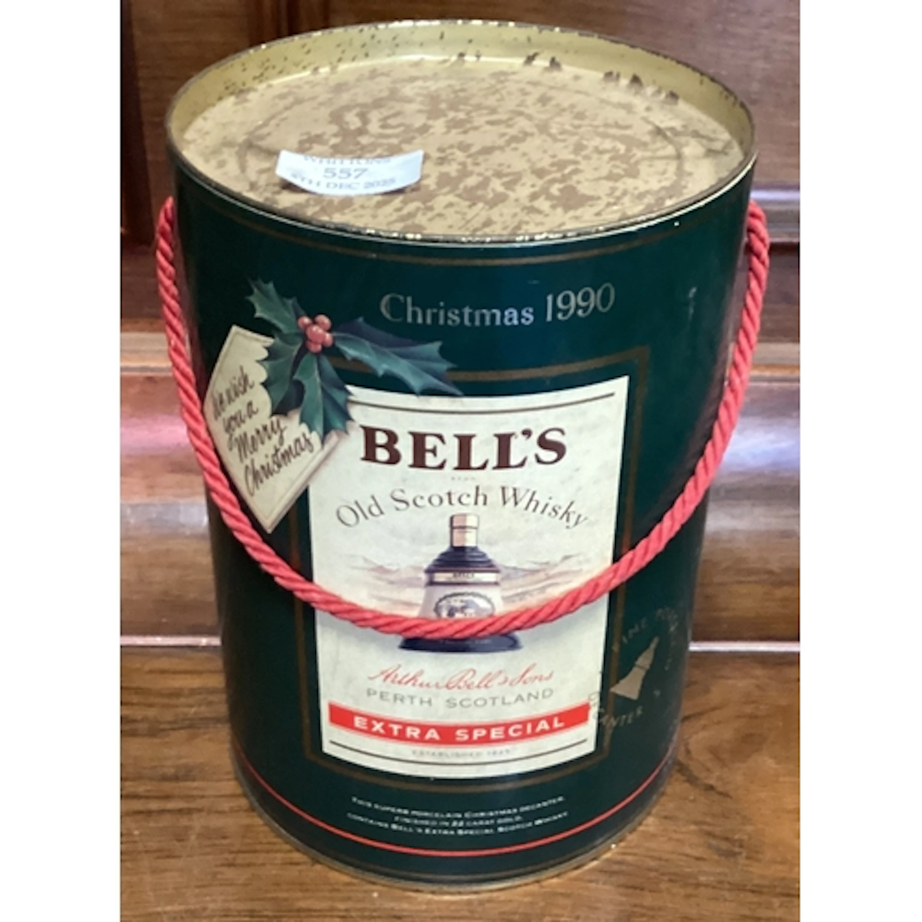 A boxed 75cl bottle of Christmas 1990 Bells Old Scotch Whisk...