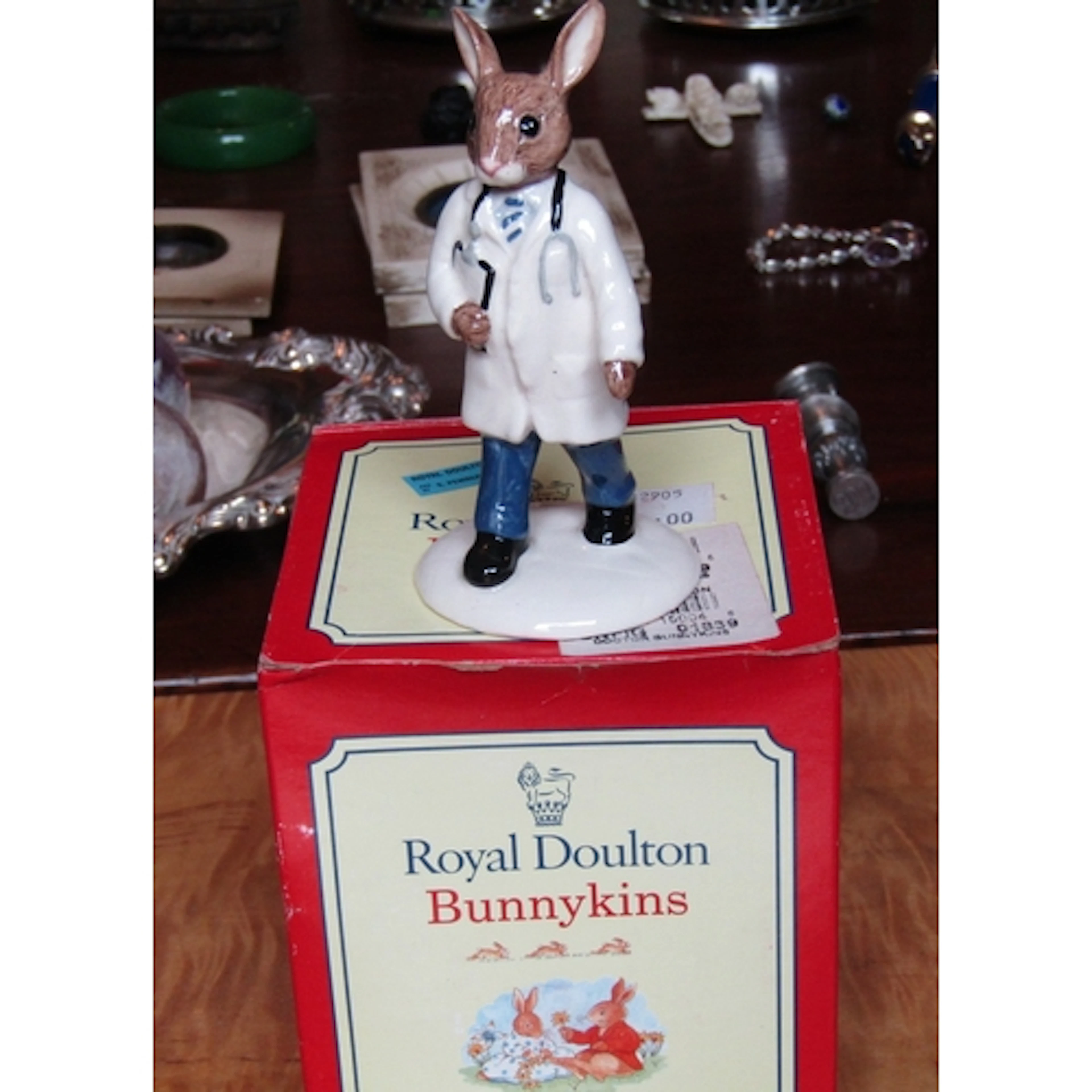 Royal Doulton Bunnykins Fine Porcelain Figure Titled Dr Bunn...