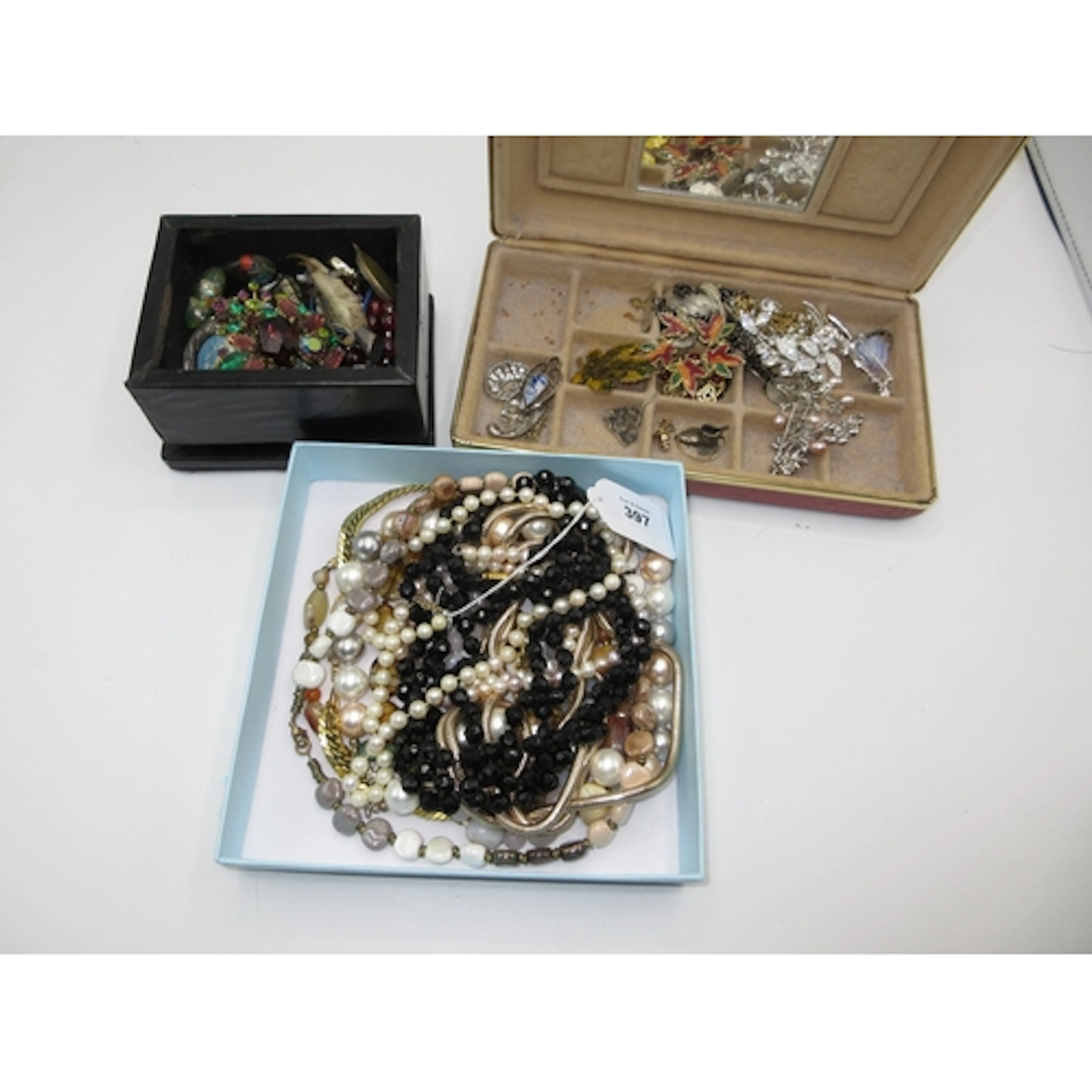 Three Boxes of Costume Jewellery and Beads