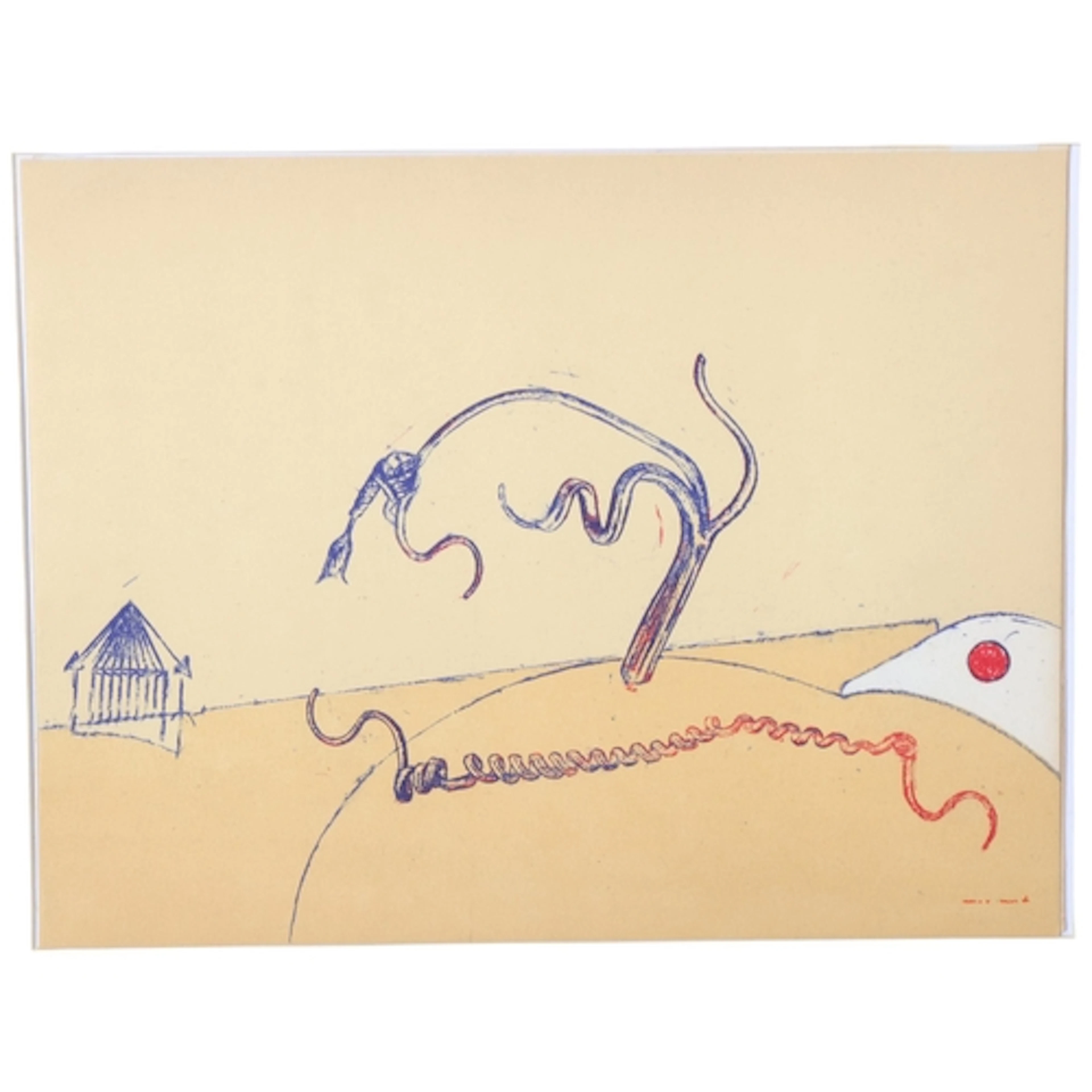 Max Ernst, Zu Folon Le Mort, original lithograph, 1974, Lepp...