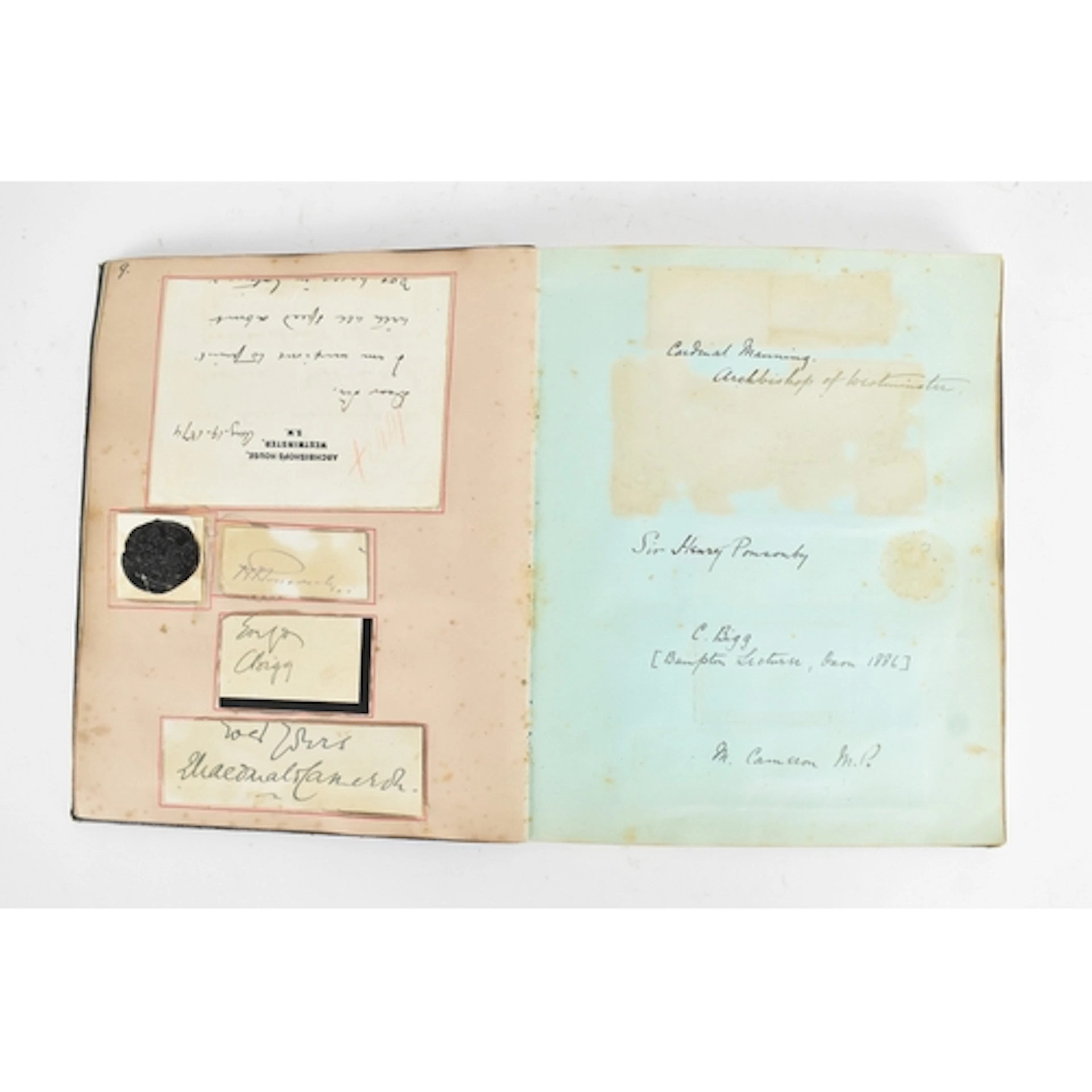 A late 19th/early 20th century autograph album containing va...
