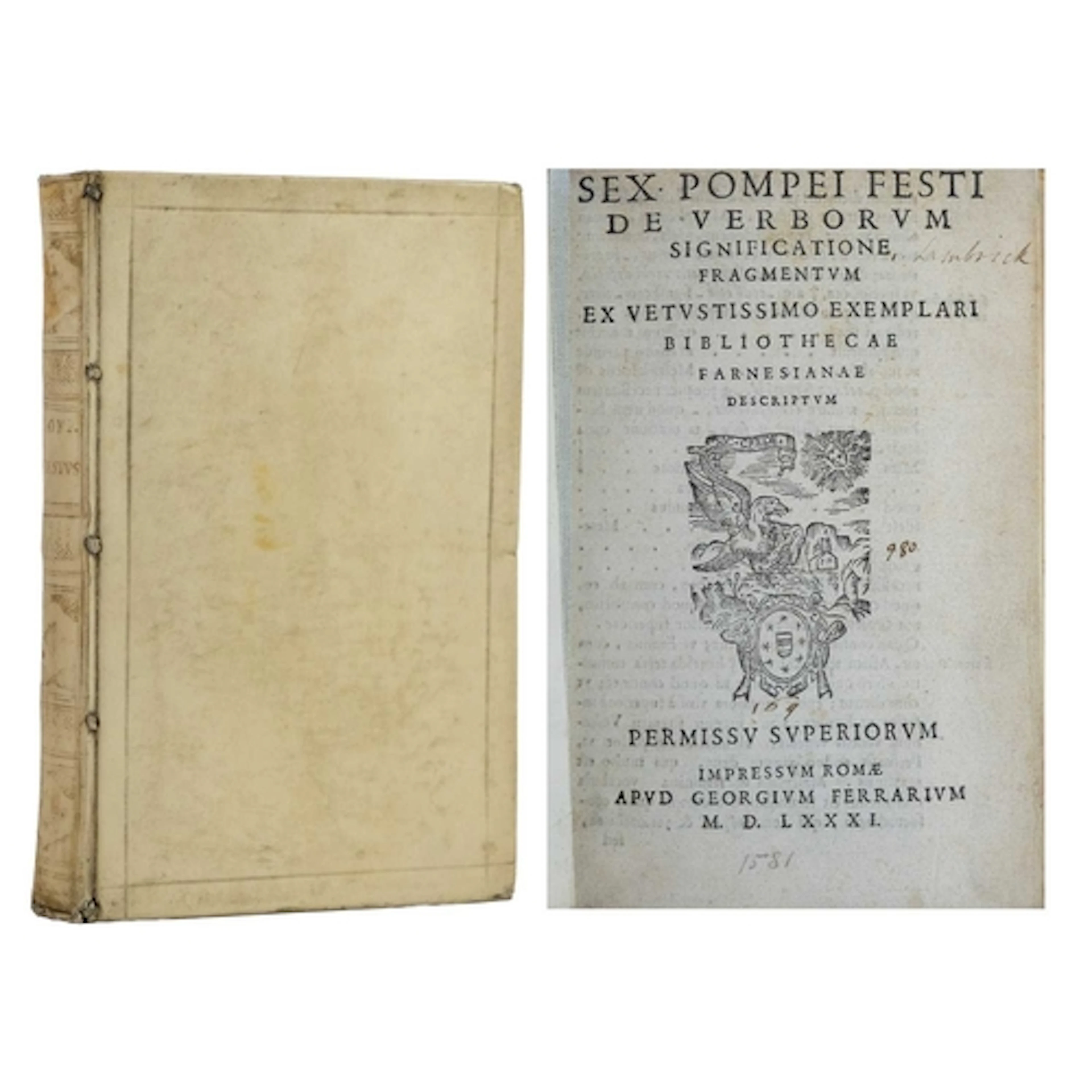(16th Century Rome Printing) Sextus Pompeius Festus De Verbo...