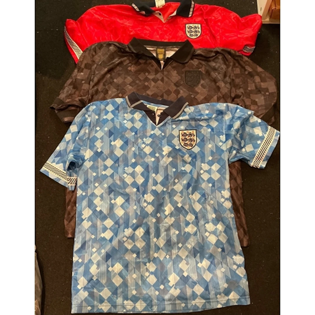 England Reproduction Football Shirt Collection: Nine differe...