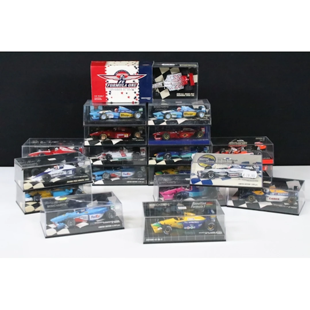 20 Boxed / cased Paul's Model Art Minichamps racing diecast ...