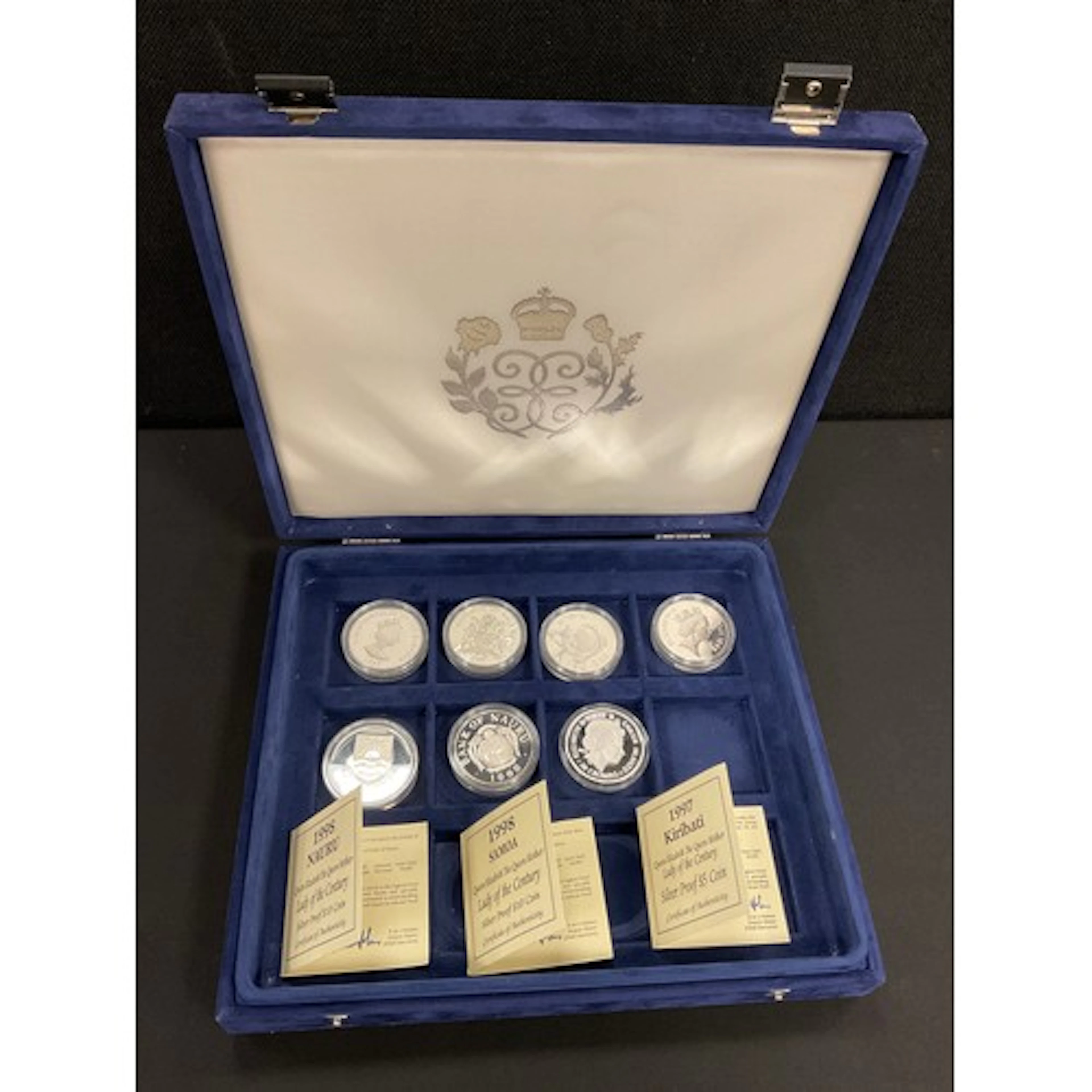 Numismatics - seven Royal Mint silver proof coins including ...