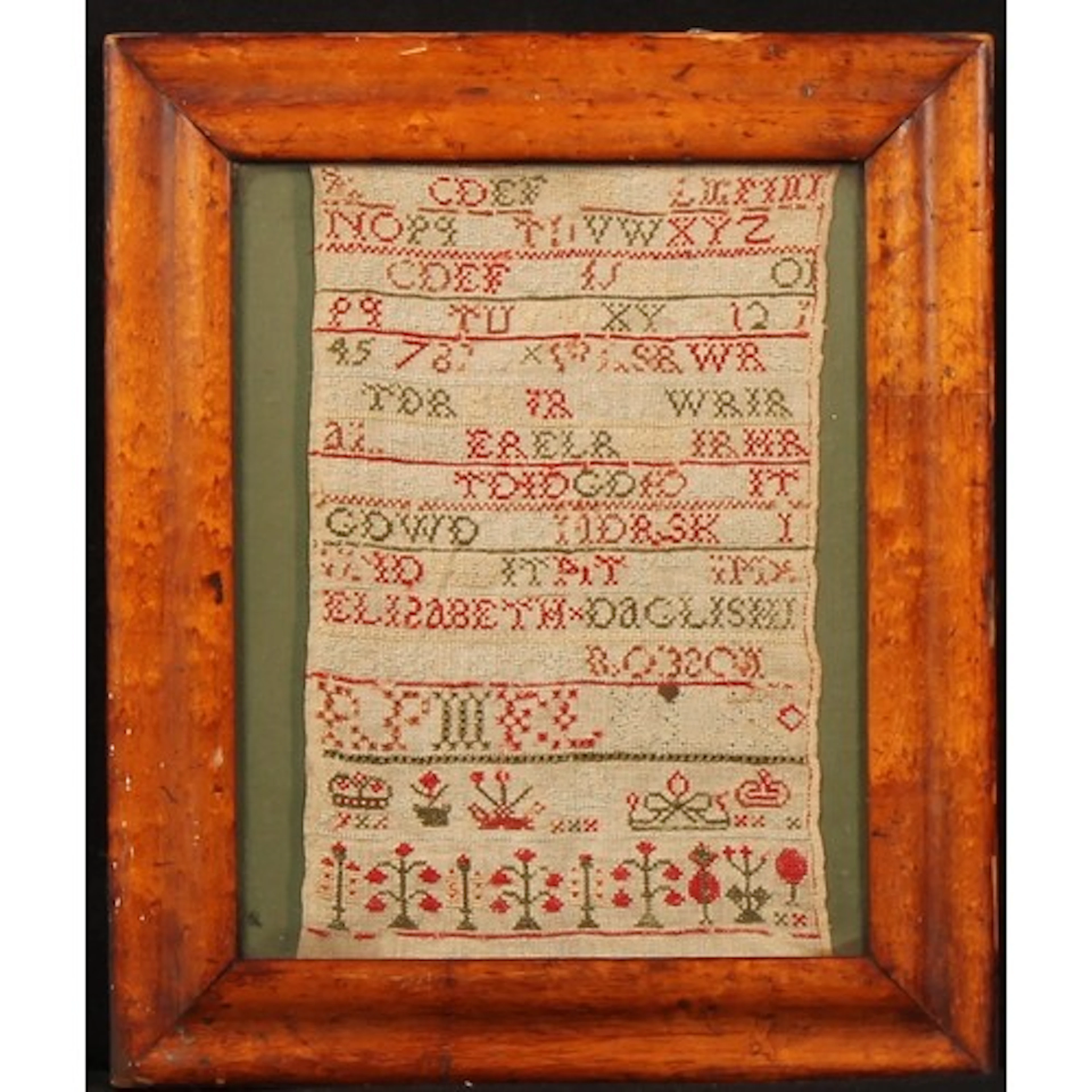 An early 19th century Scottish needlework sampler, worked wi...