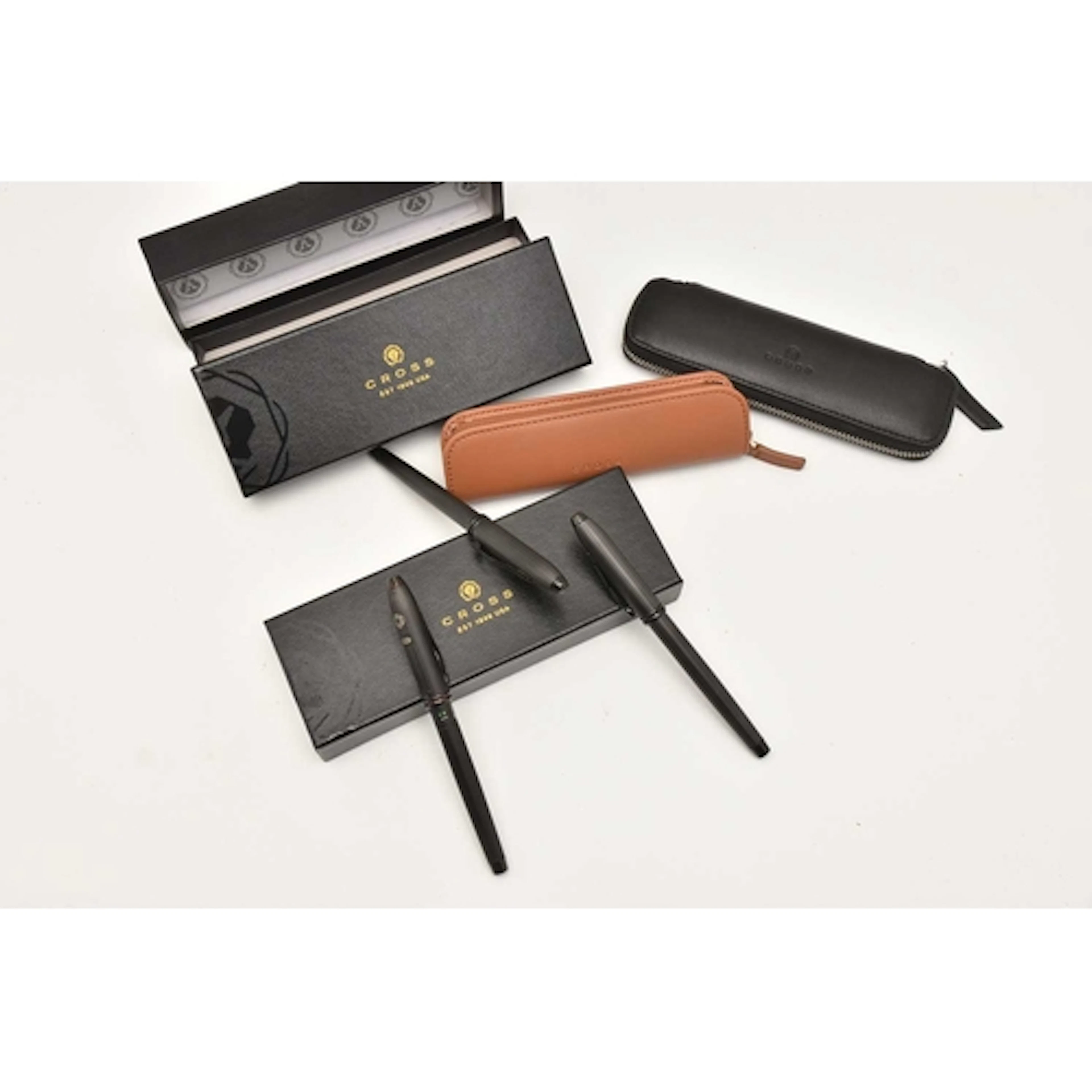 A CASED 'CROSS' STAR WARS BALL POINT PEN, AND A SET OF 'CROS...