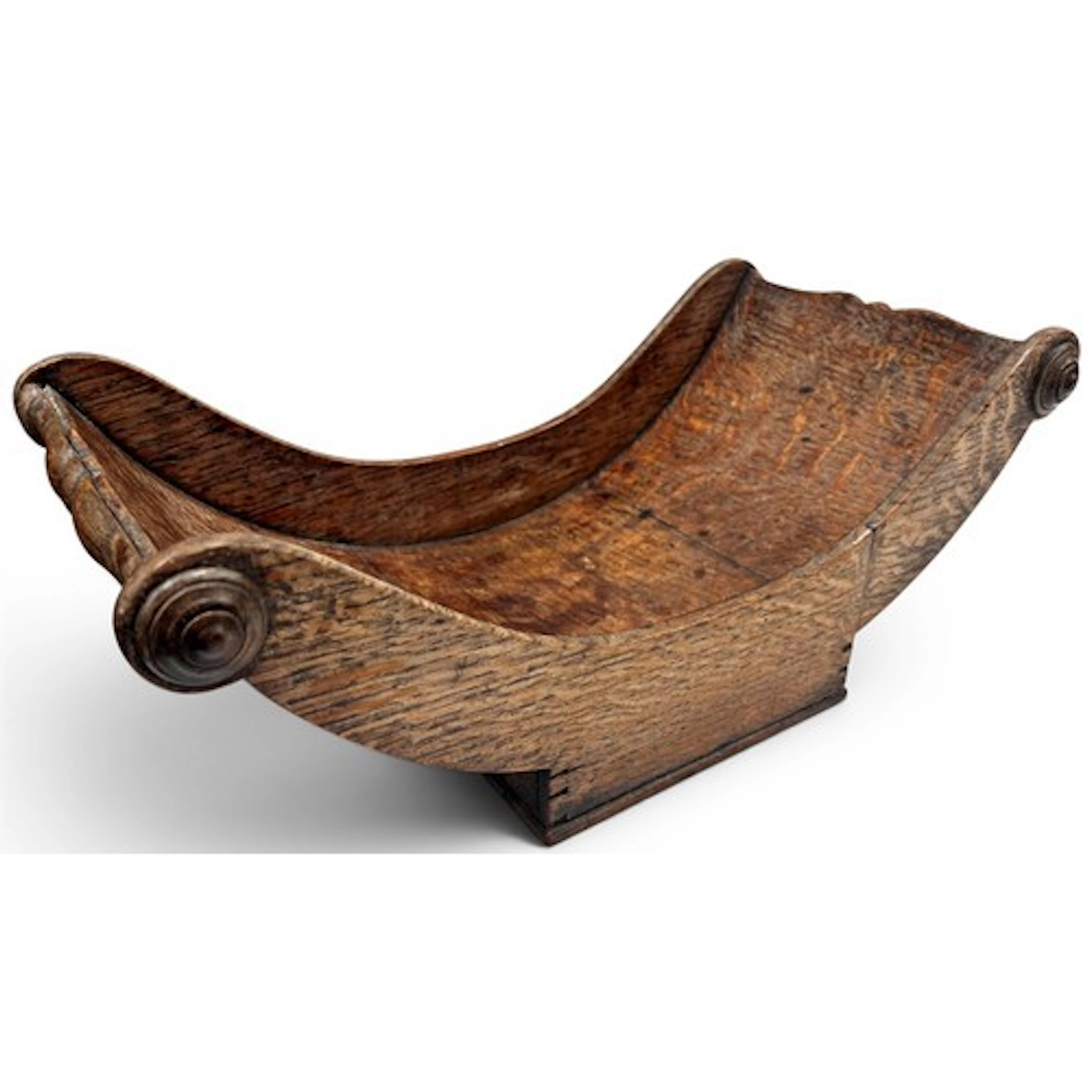 A George IV oak cheese coaster of large proportions, 46cm wi...