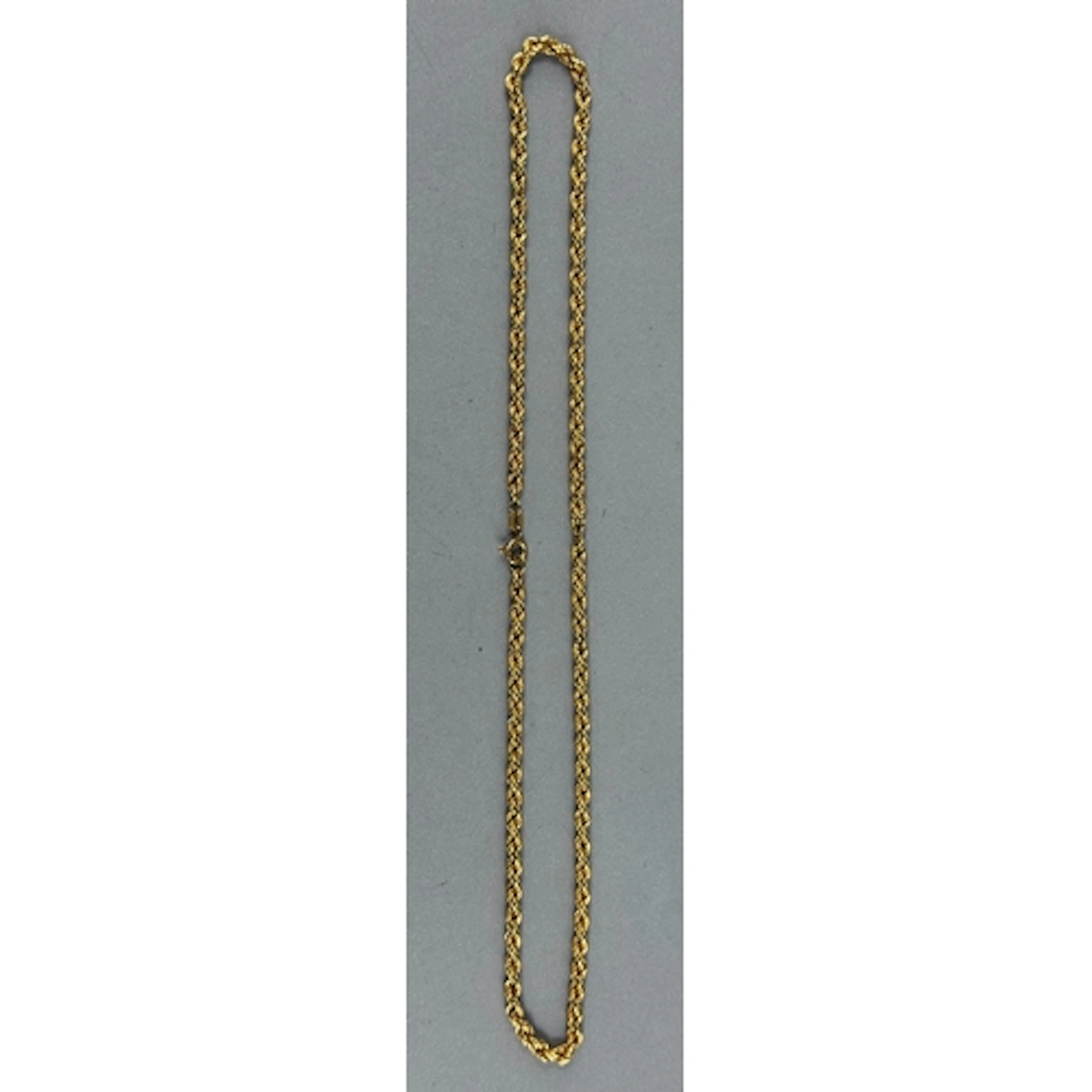 Jewellery: a 9ct yellow gold rope twist necklace, 45cm, 5.6g...
