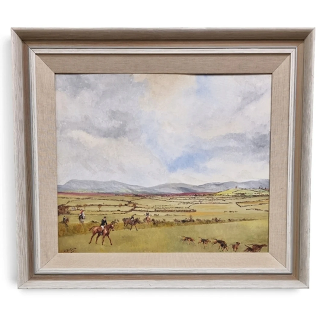 J. D. Guille. A large Oil on Board of the Tipperary Hunt sig...