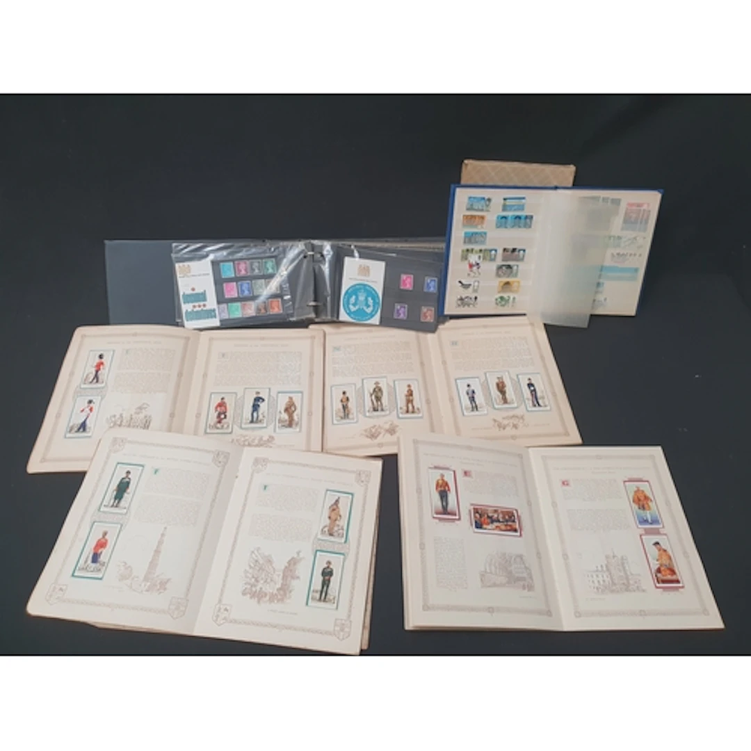COLLECTION OF STAMPS AND CIGARETTE CARDS including stamps f...