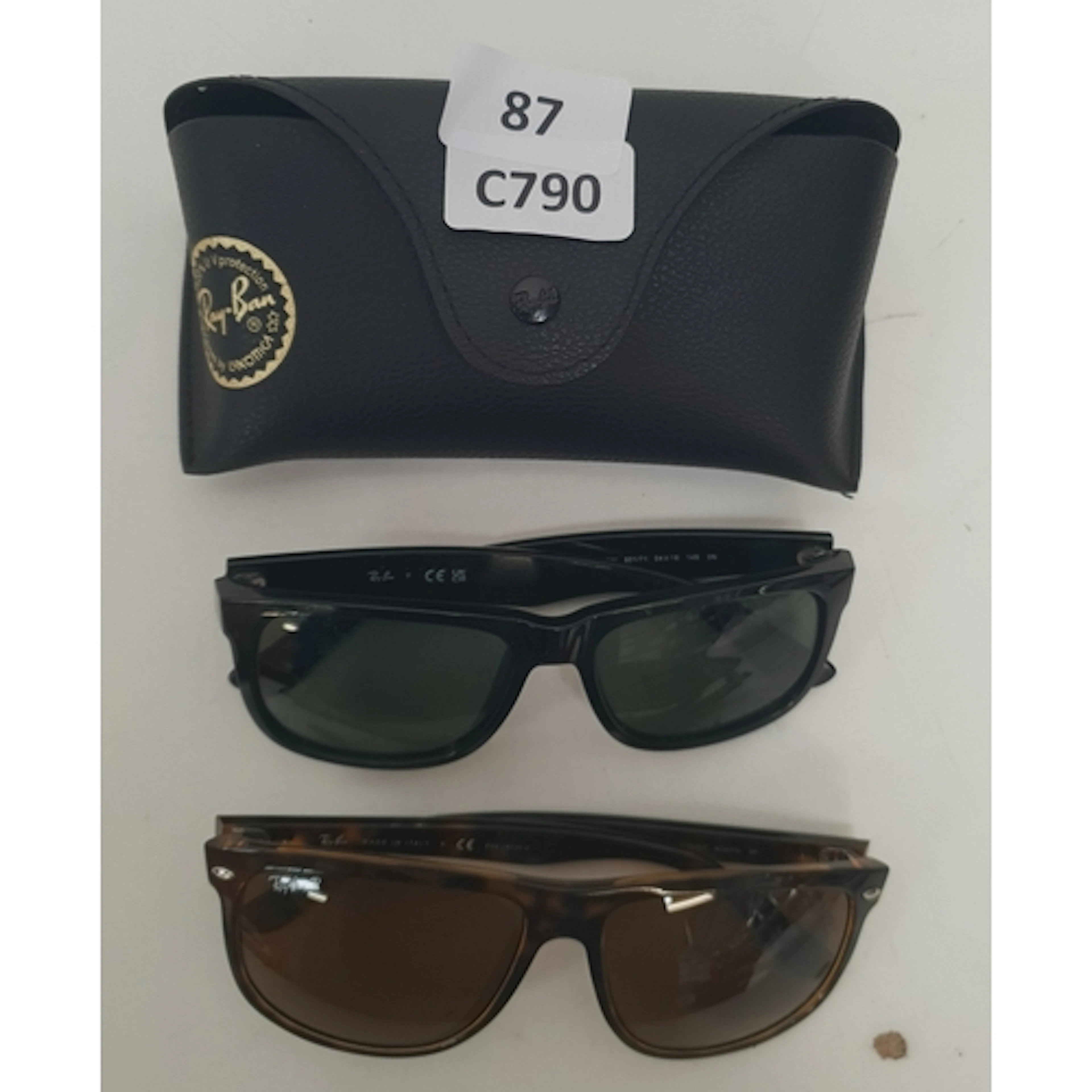 TWO PAIRS OF RAY-BAN SUNGLASSES comprising models RB4165, w...