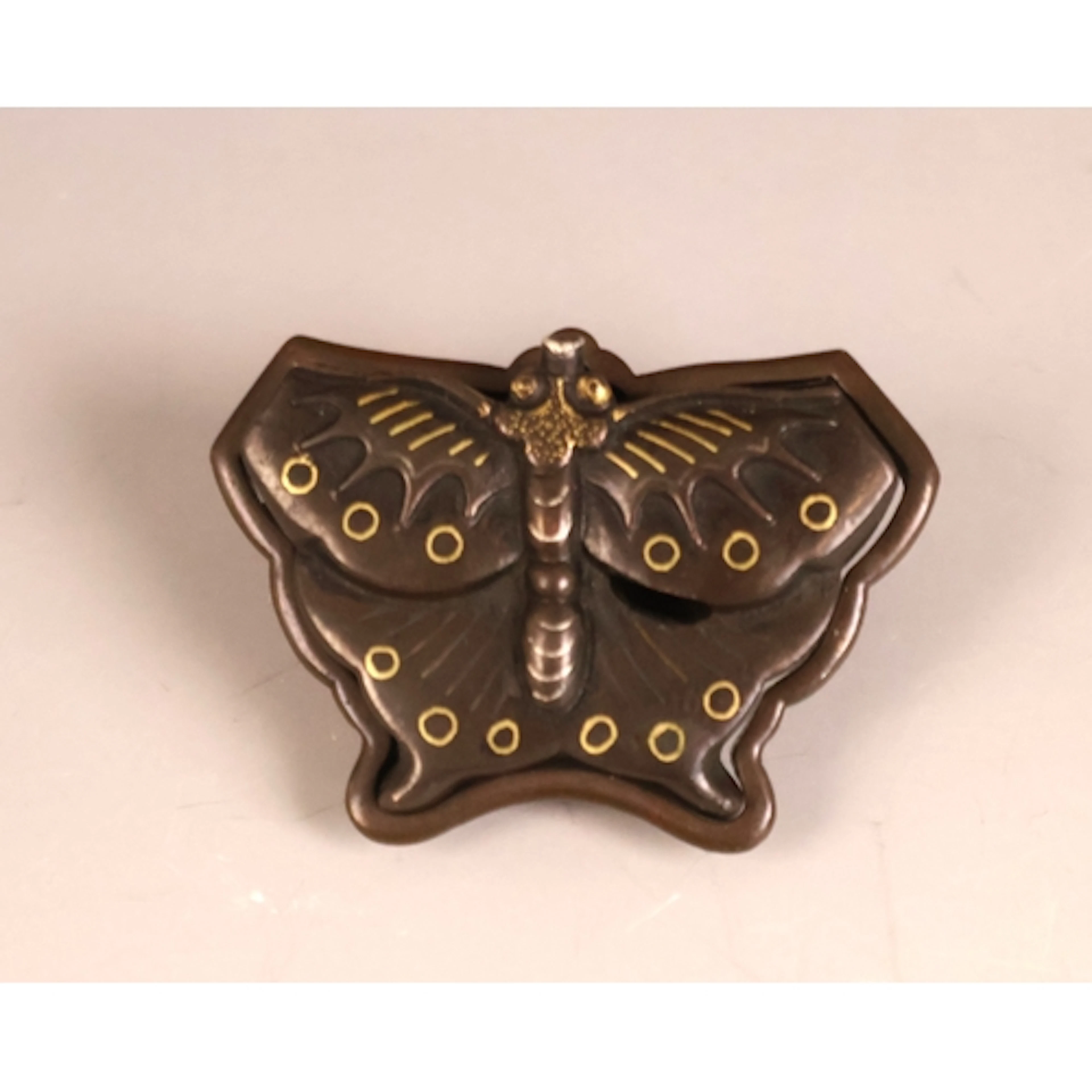 A Japanese gilt bronze ink dropper, Meiji Period (1868-1912)...