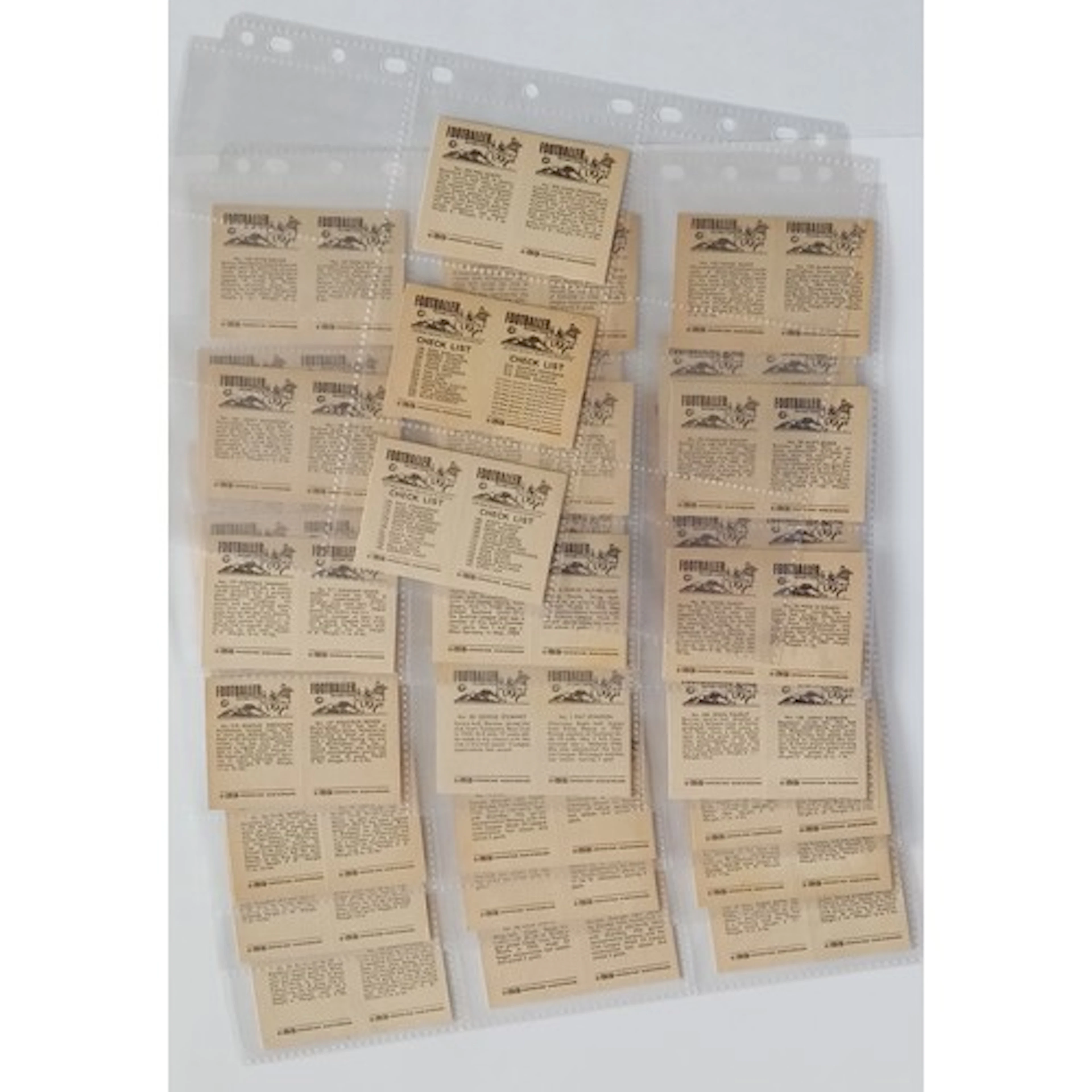 Vintage soccer cards, A&BC Gum uncut 1966-67 coloured Scotti...
