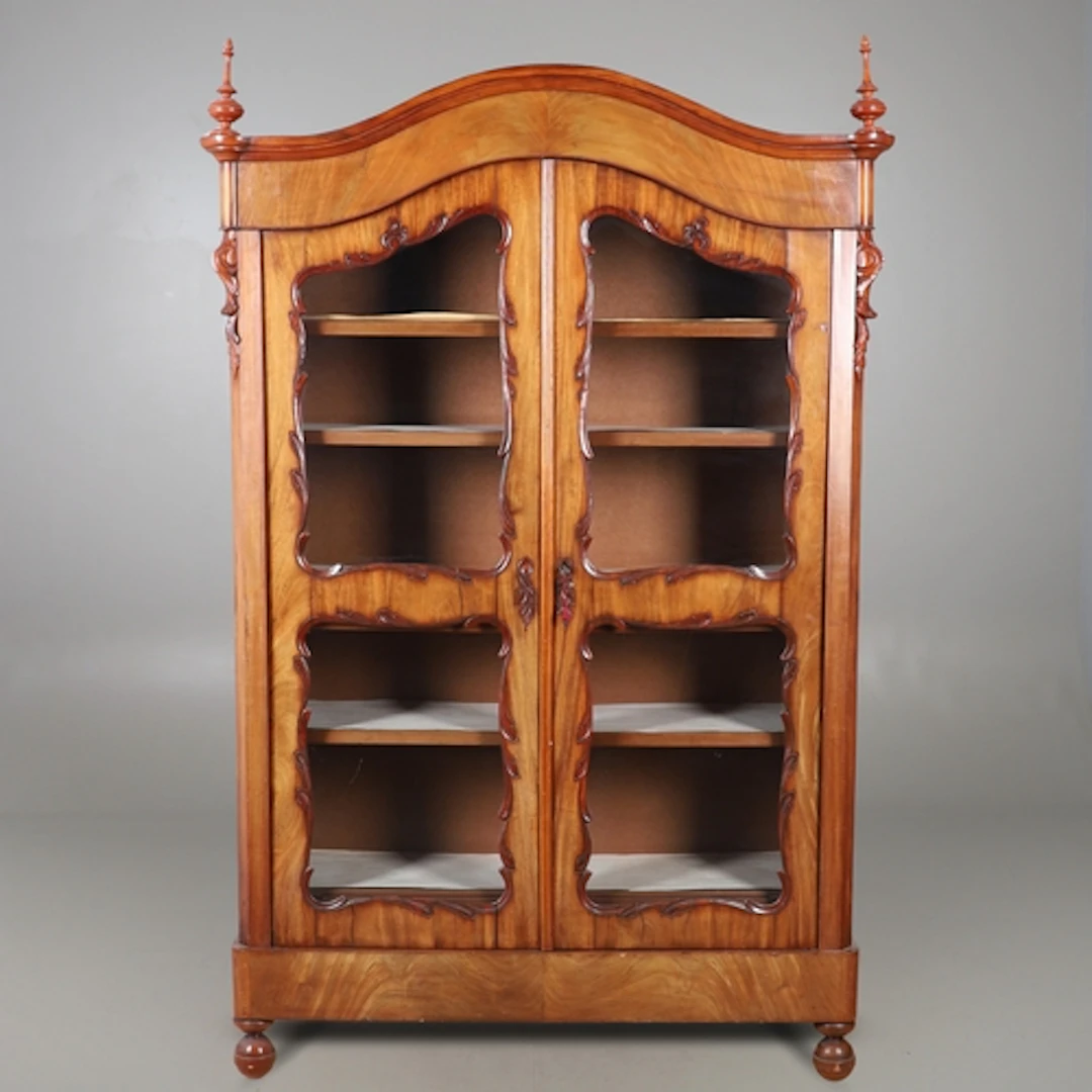A CONTINENTAL MAHOGANY VITRINE, DUTCH OR SWEDISH. 20th centu...