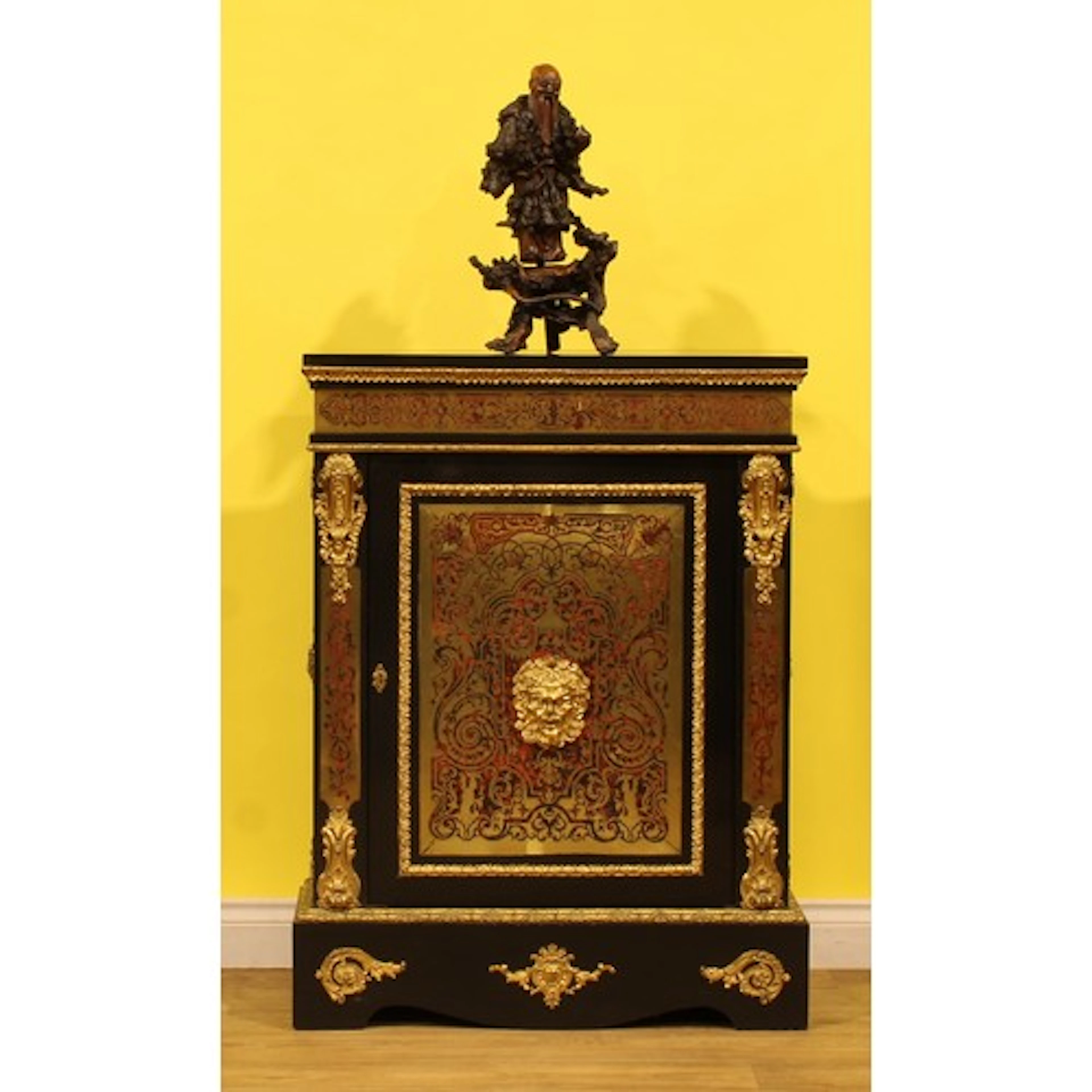 A Louis XV Revival gilt metal mounted, ebonised and premier ...