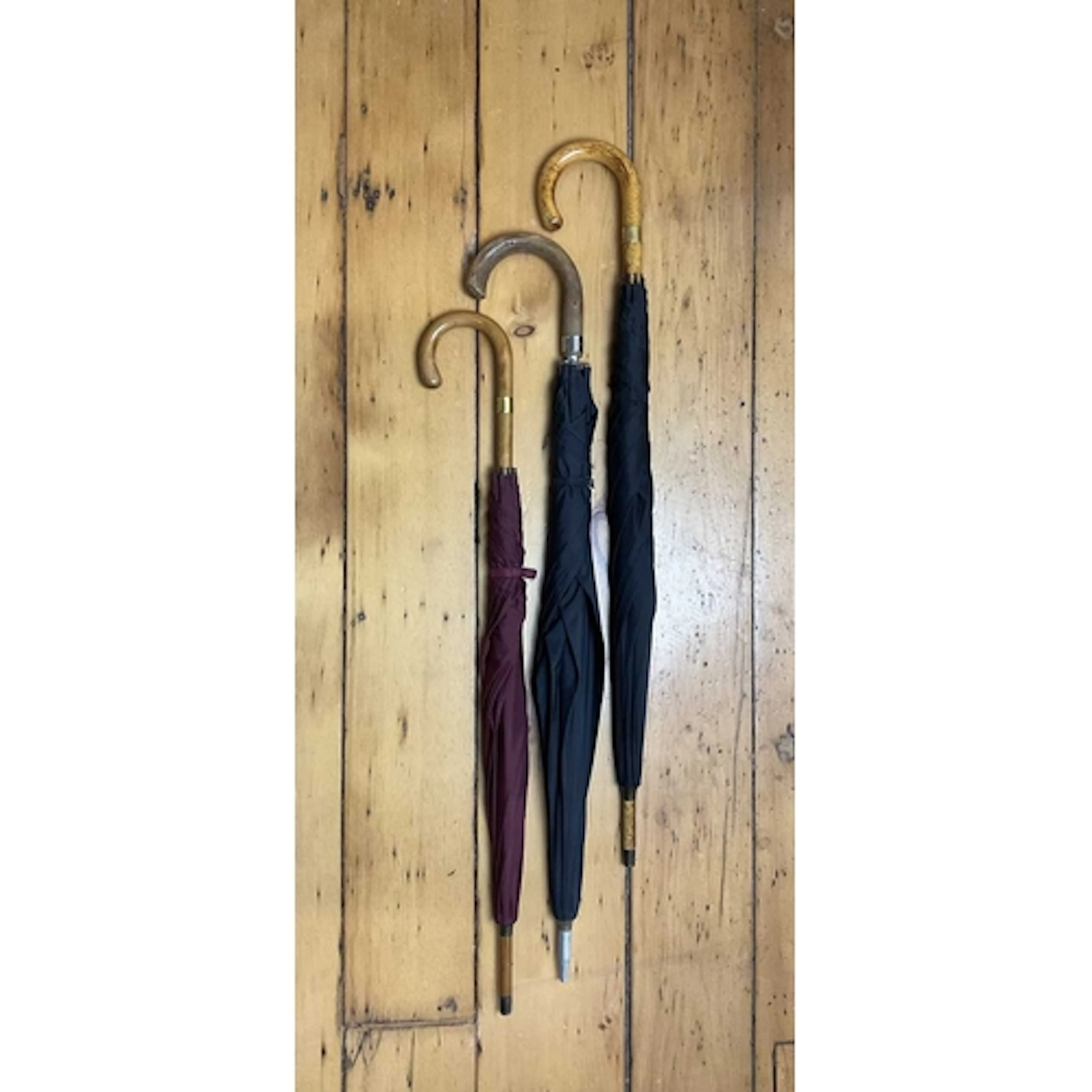 Swaine Adeney Brigg Umbrellas Black with aluminum spider fra...