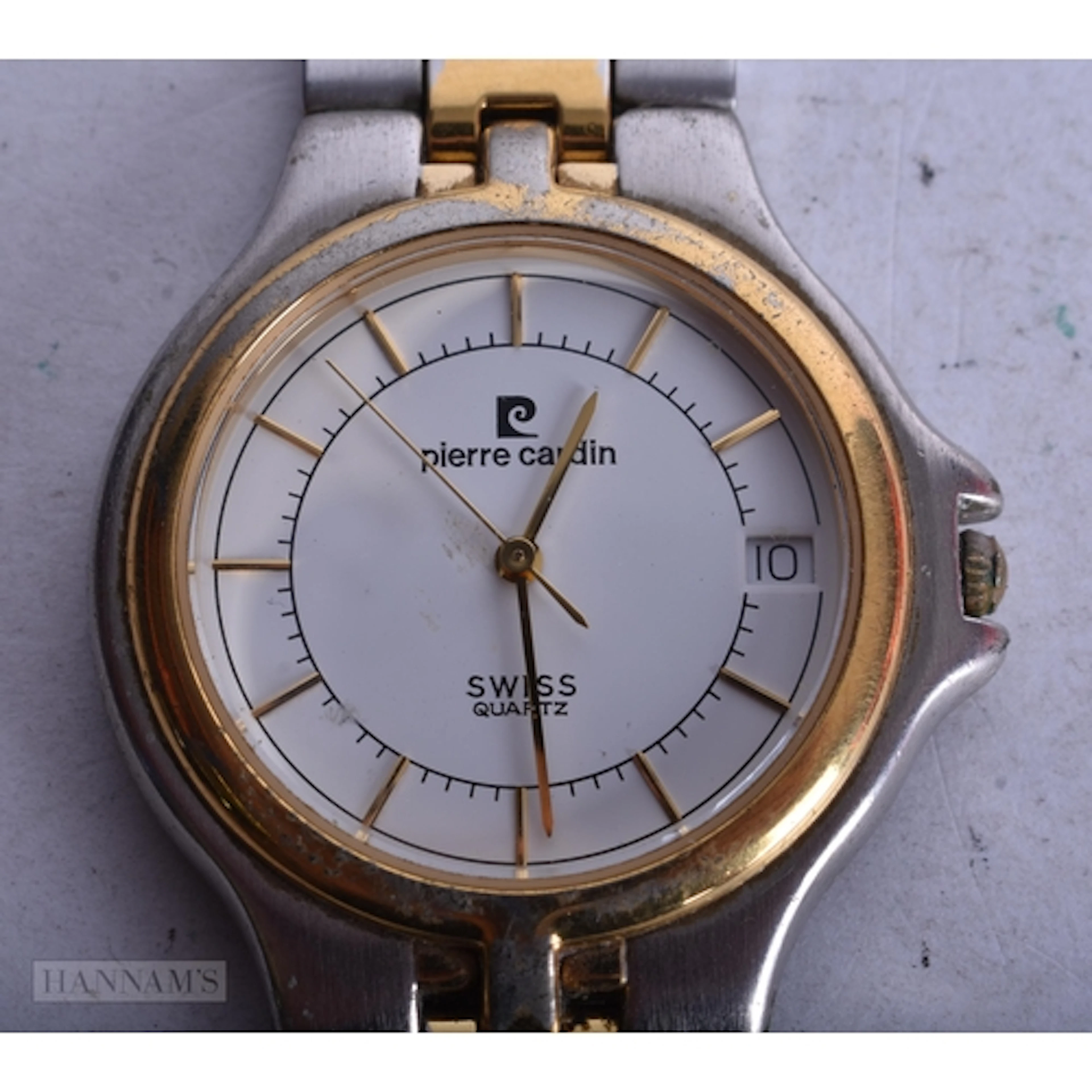 A PIERRE CARDIN WRIST WATCH. Untested. 3.5 cm wide.