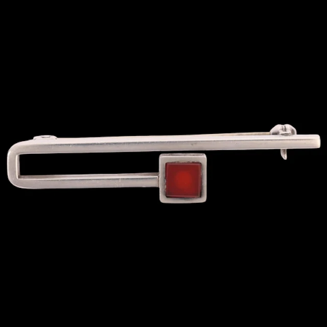 NIELS ERIK FROM - a Danish modernist sterling silver carneli...